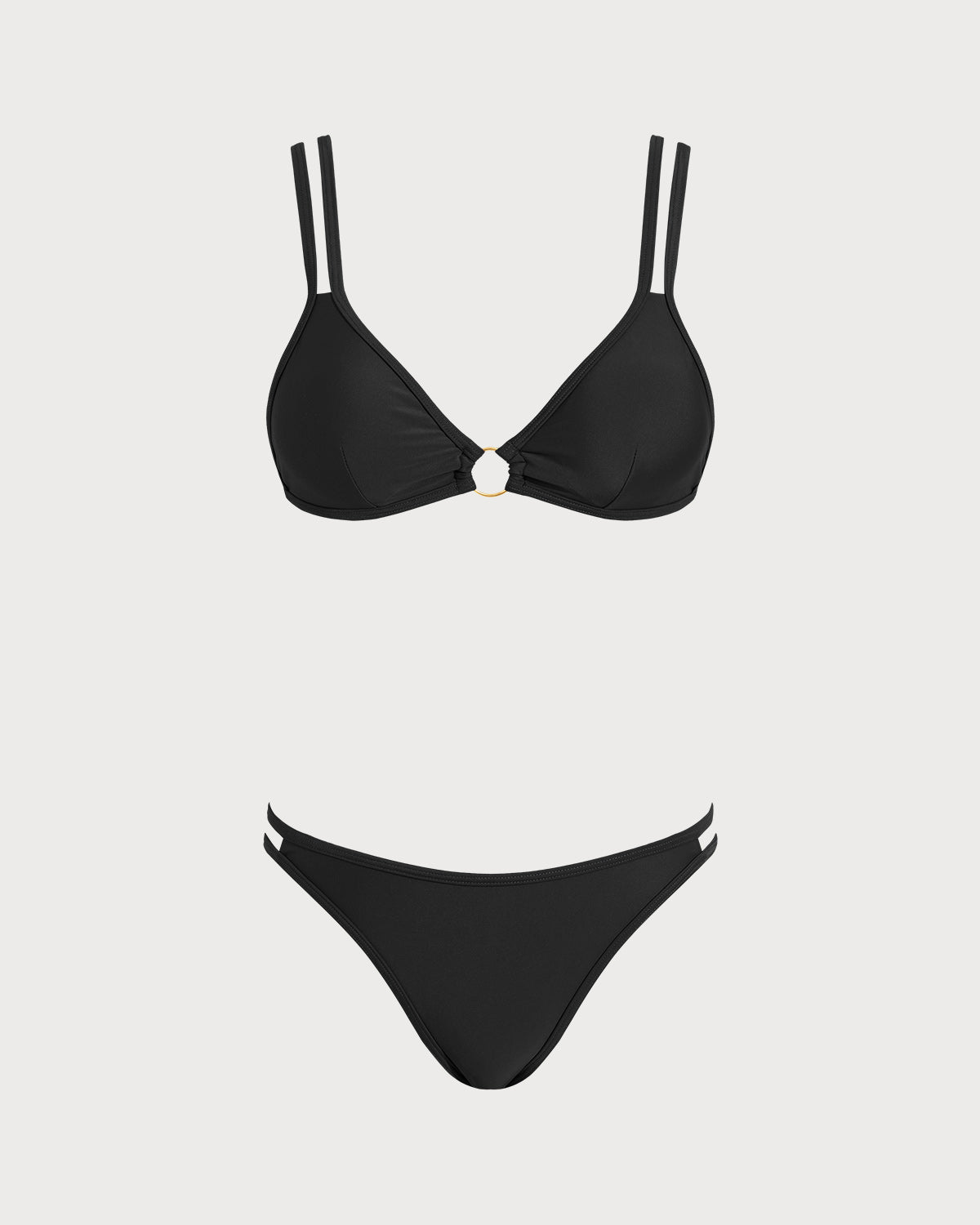 Women Knitted Nylon Bikini Sets Black Bikinis - RIHOAS