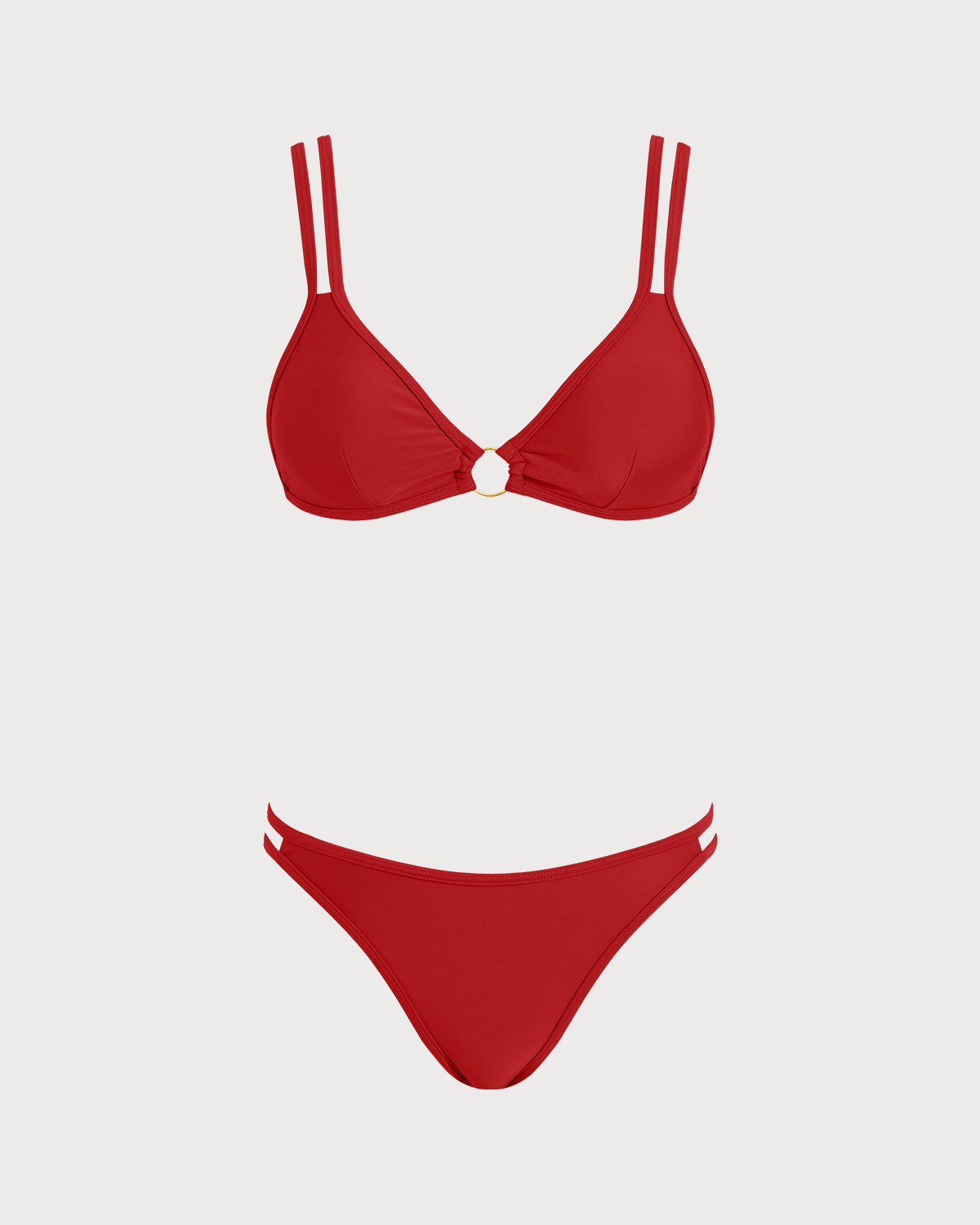Women Knitted Nylon Bikini Sets Red Bikinis - RIHOAS