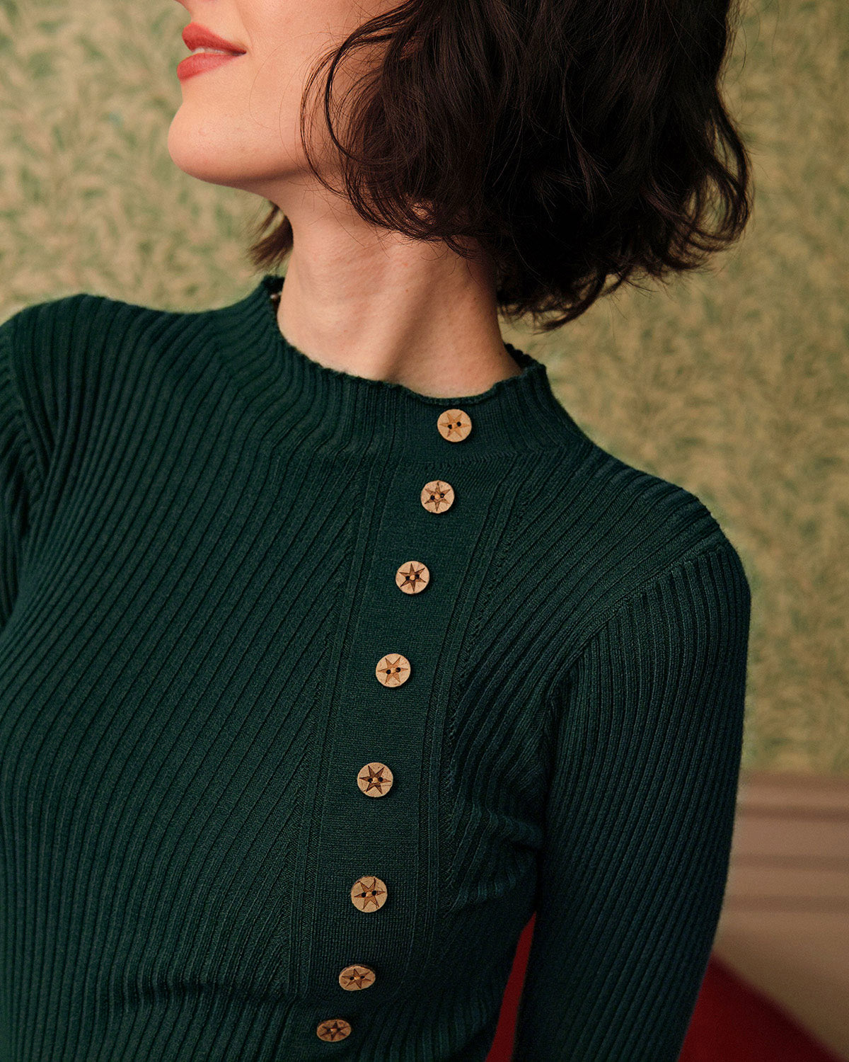 Women Knitted Polyester acrylic blended Sweaters Tops - RIHOAS