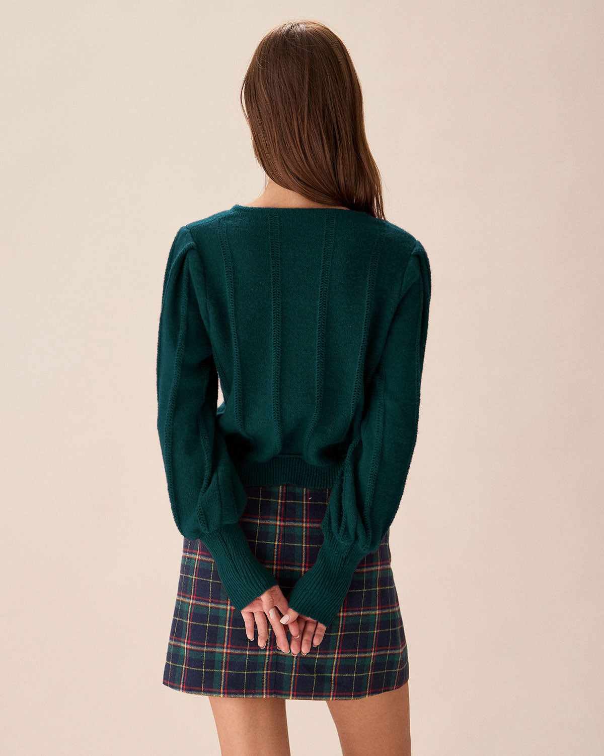 Women Knitted Polyester Cardigans Tops - RIHOAS