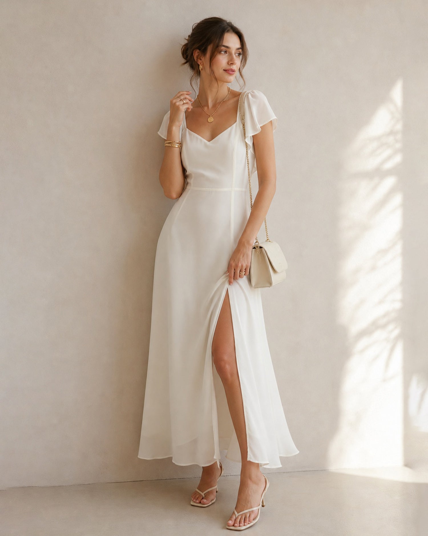 Women Woven Polyester Maxi Dresses Dresses - RIHOAS