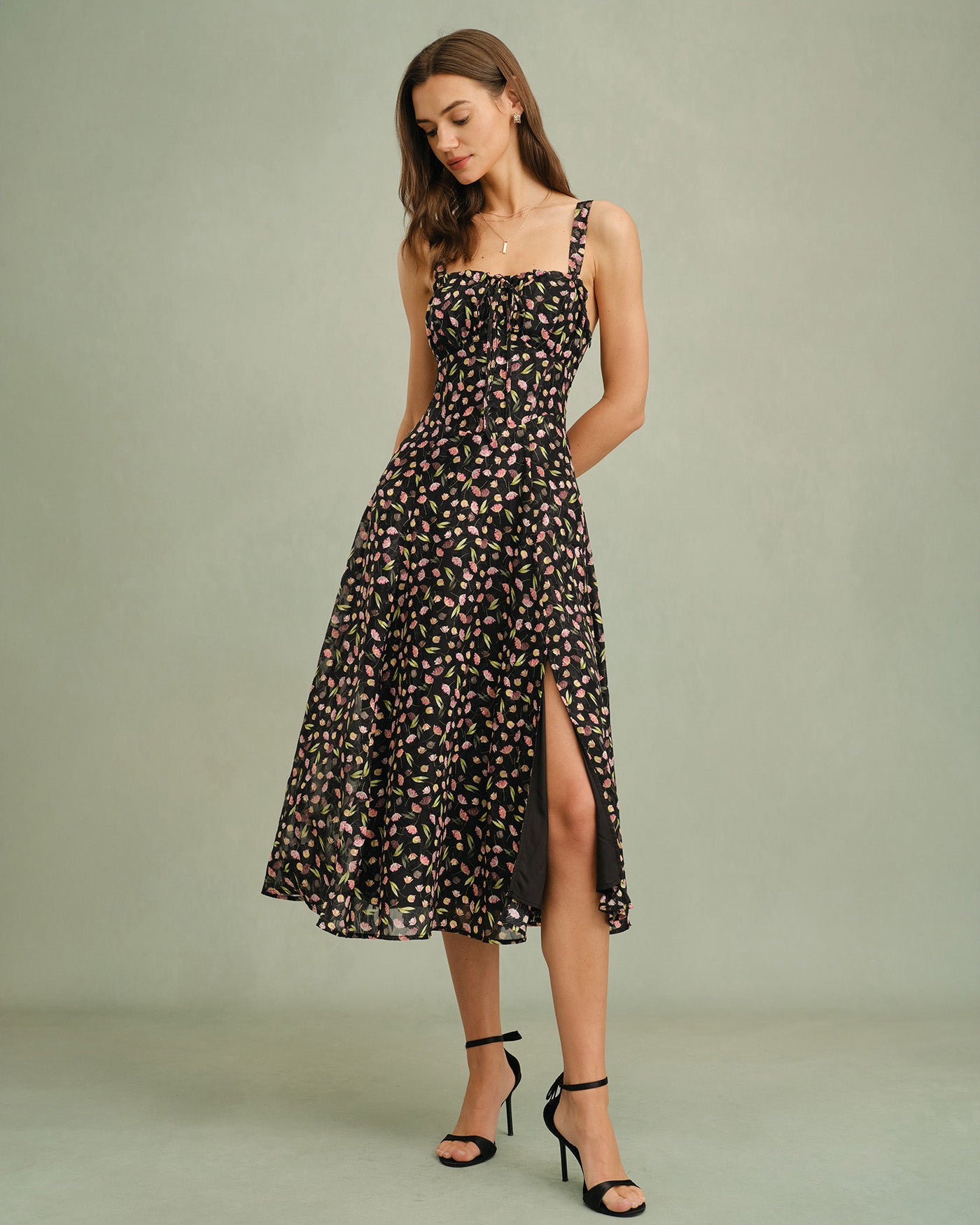 Women's Knit Polyester Midi Dress Dresses - RIHOAS