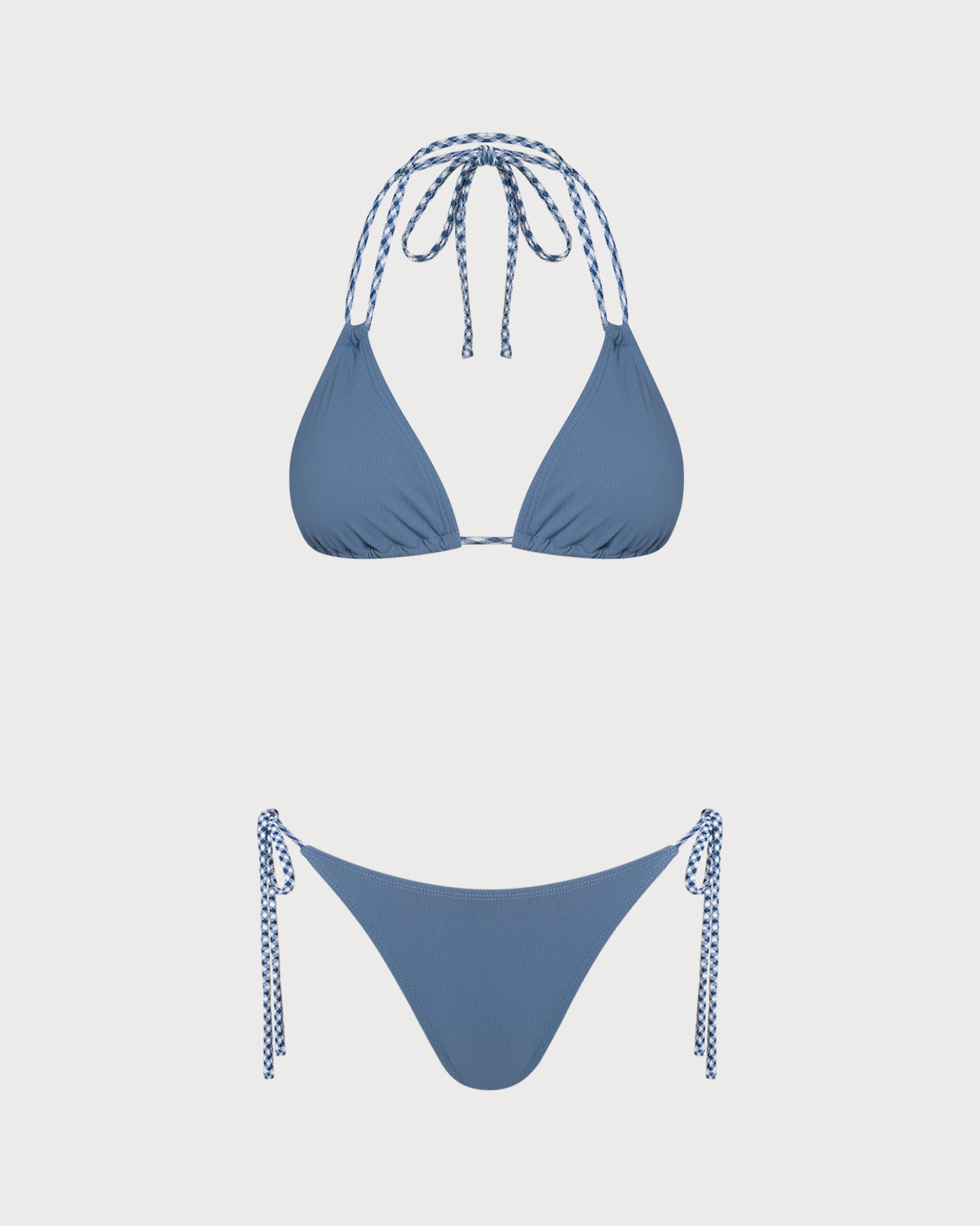 Women's Knitted Nylon Color Block Bikini Set Bikinis - RIHOAS