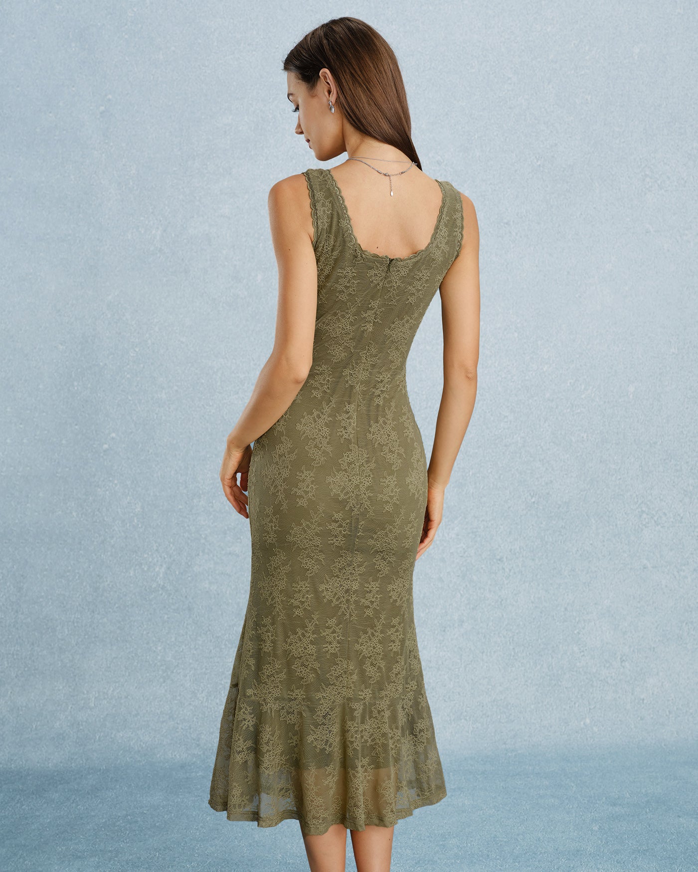 Women's Knitted Nylon Midi Dresses Dresses - RIHOAS