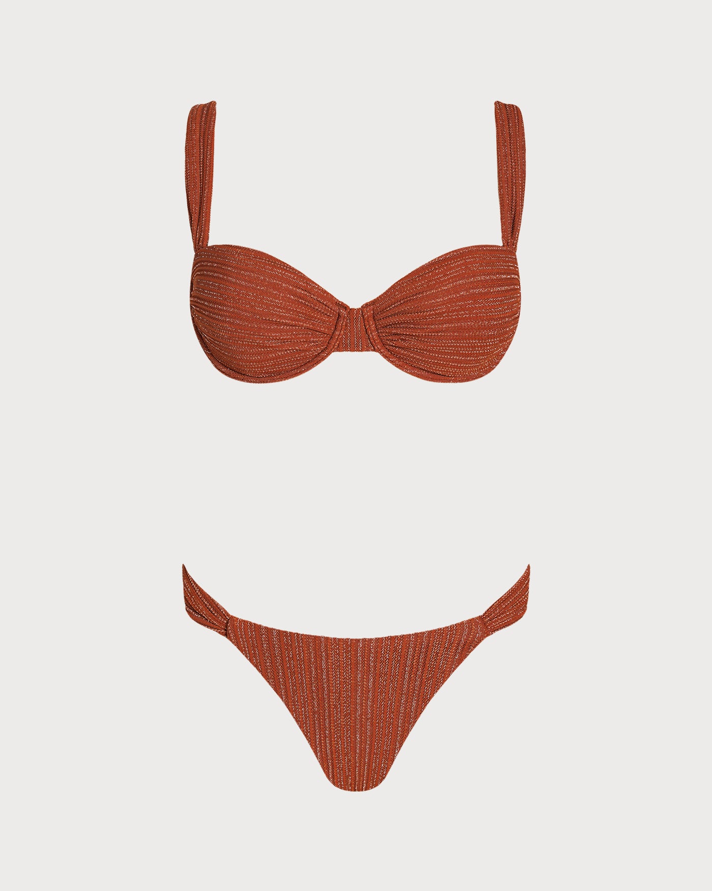 Women's Knitted Nylon Silver Thread Bikini Set Bikinis - RIHOAS