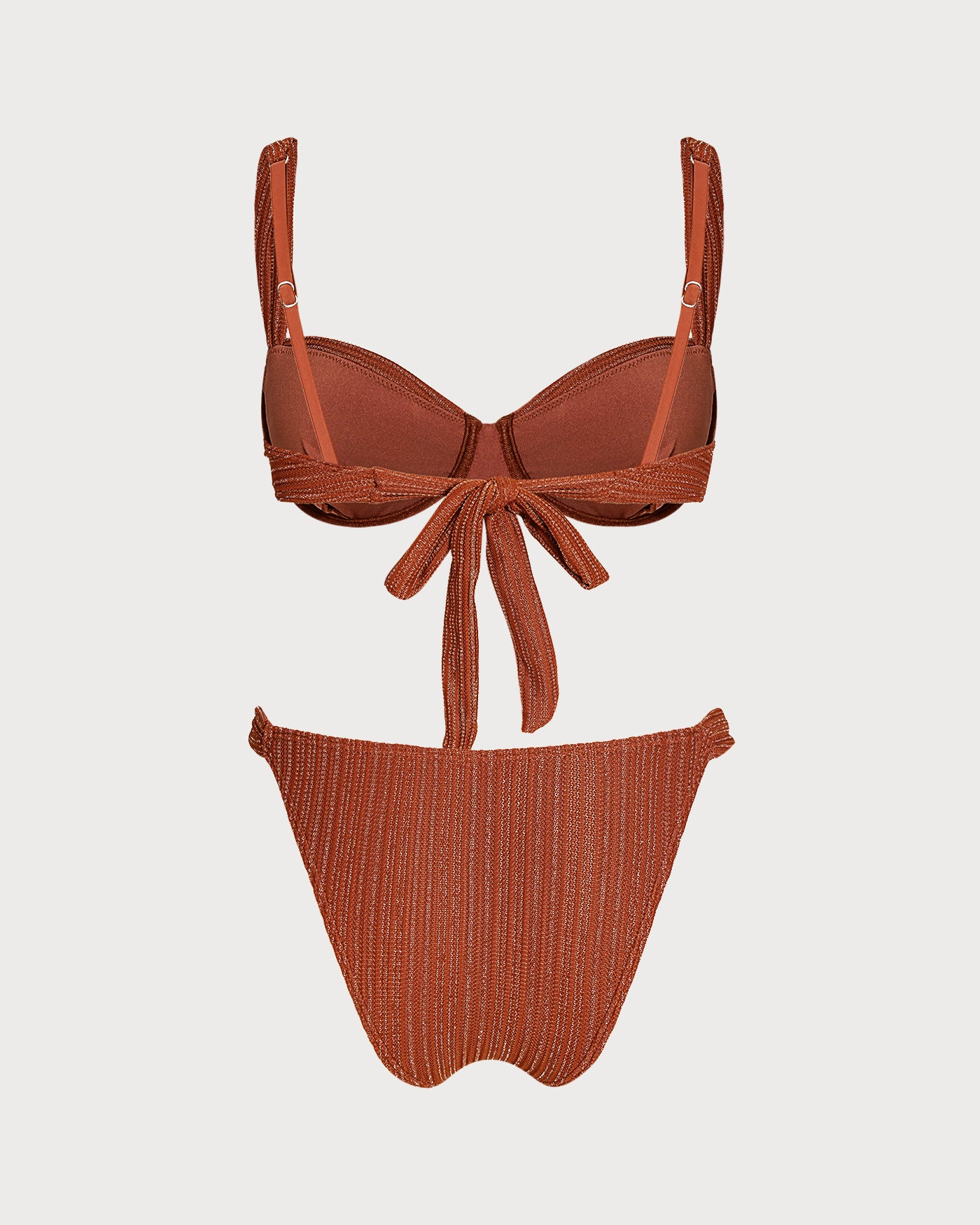 Women's Knitted Nylon Silver Thread Bikini Set Bikinis - RIHOAS