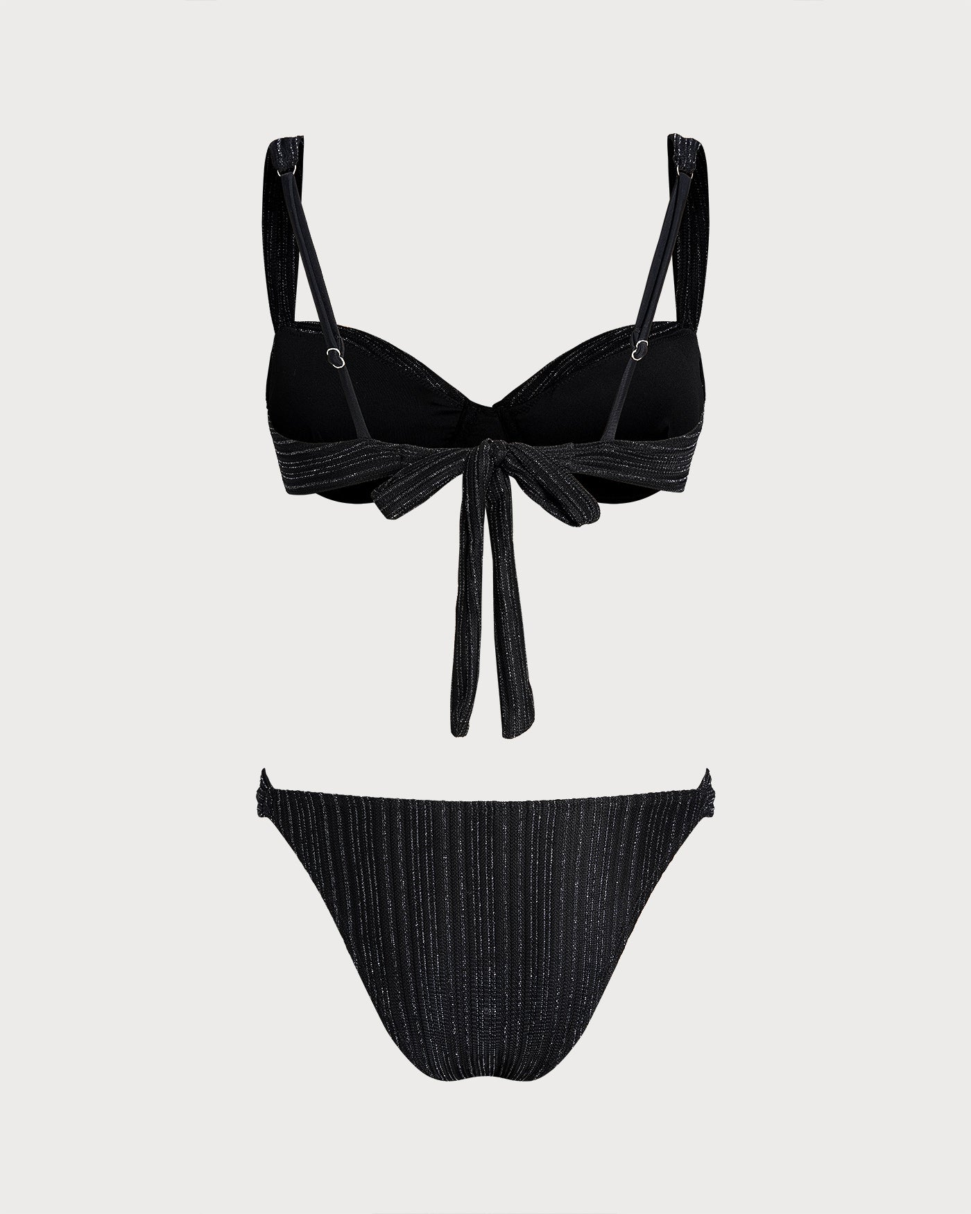 Women's Knitted Nylon Silver Thread Bikini Set Bikinis - RIHOAS
