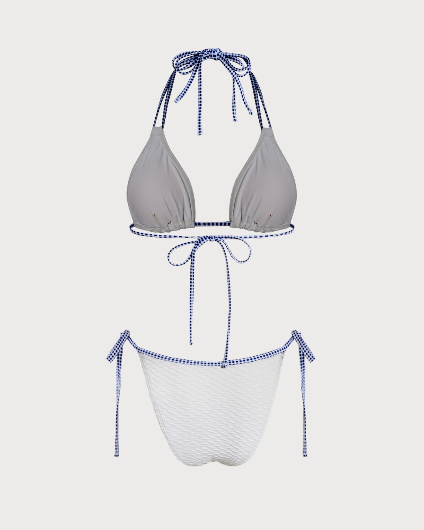 Women's Knitted Polyester Color Block Bikini Set Bikinis - RIHOAS