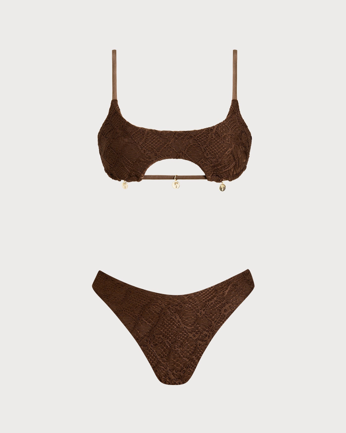 Women's Knitted Polyester Jacquard Bikini Set Bikinis - RIHOAS