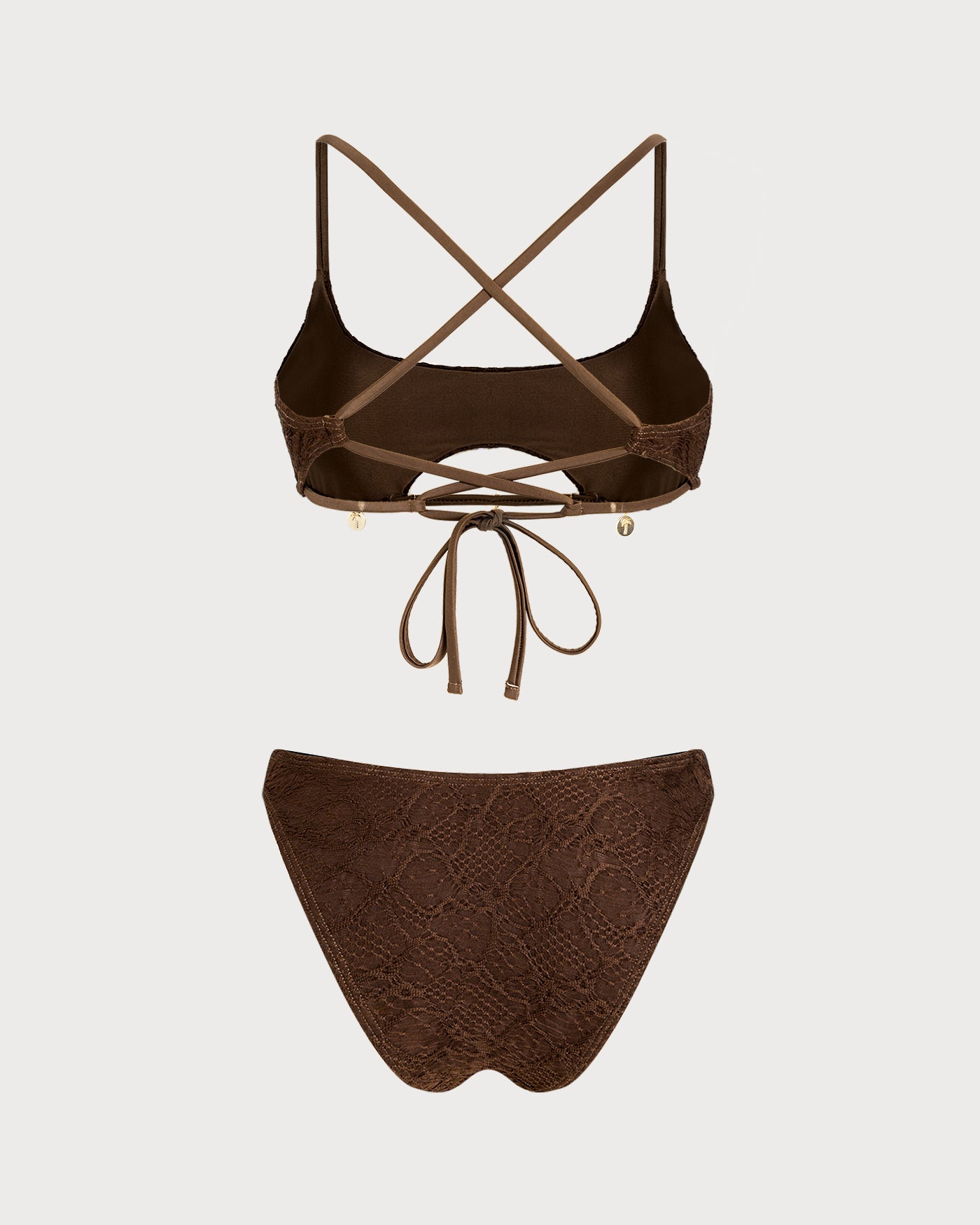 Women's Knitted Polyester Jacquard Bikini Set Bikinis - RIHOAS