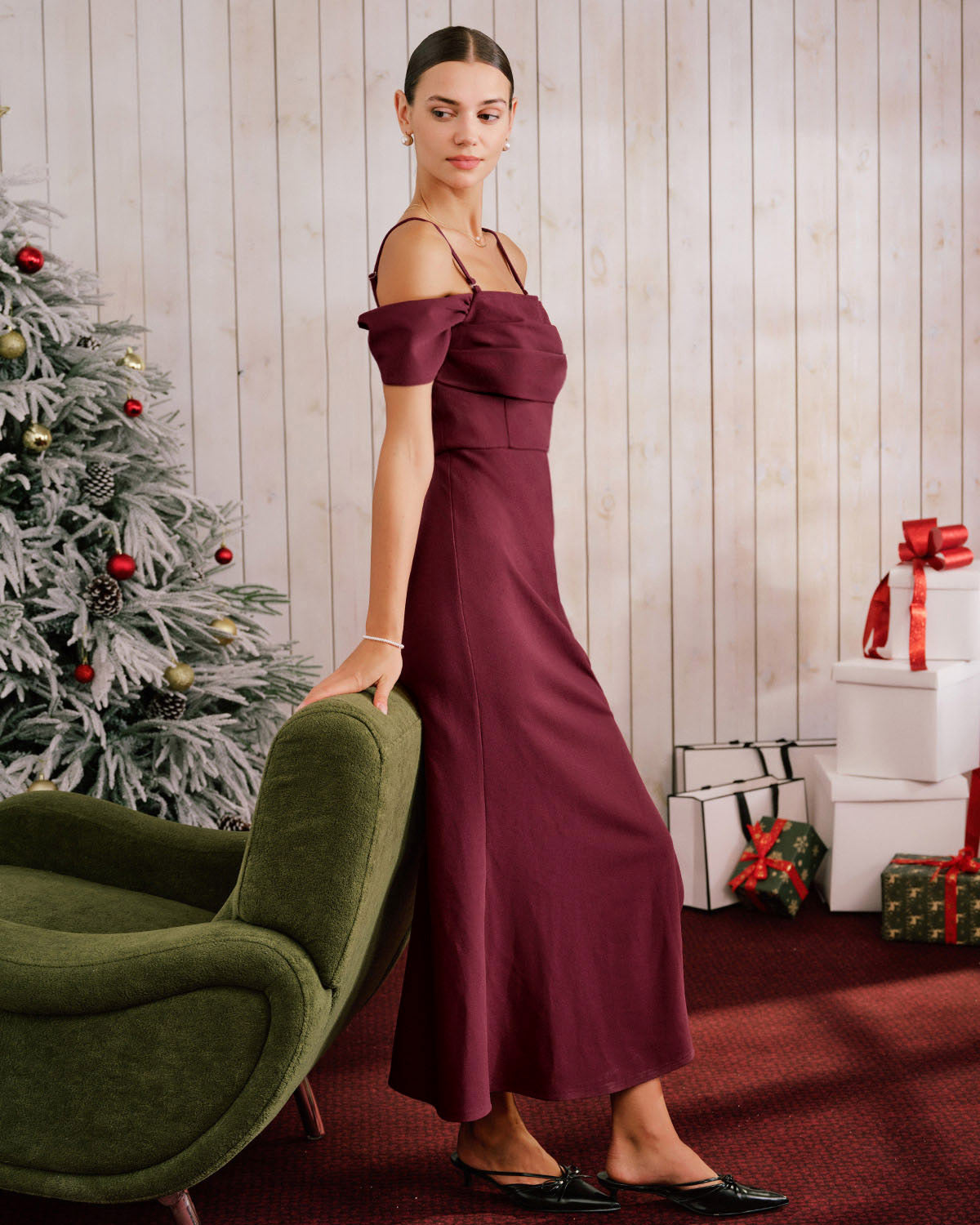 Women's Knitted Polyester Maxi Dress Dresses - RIHOAS