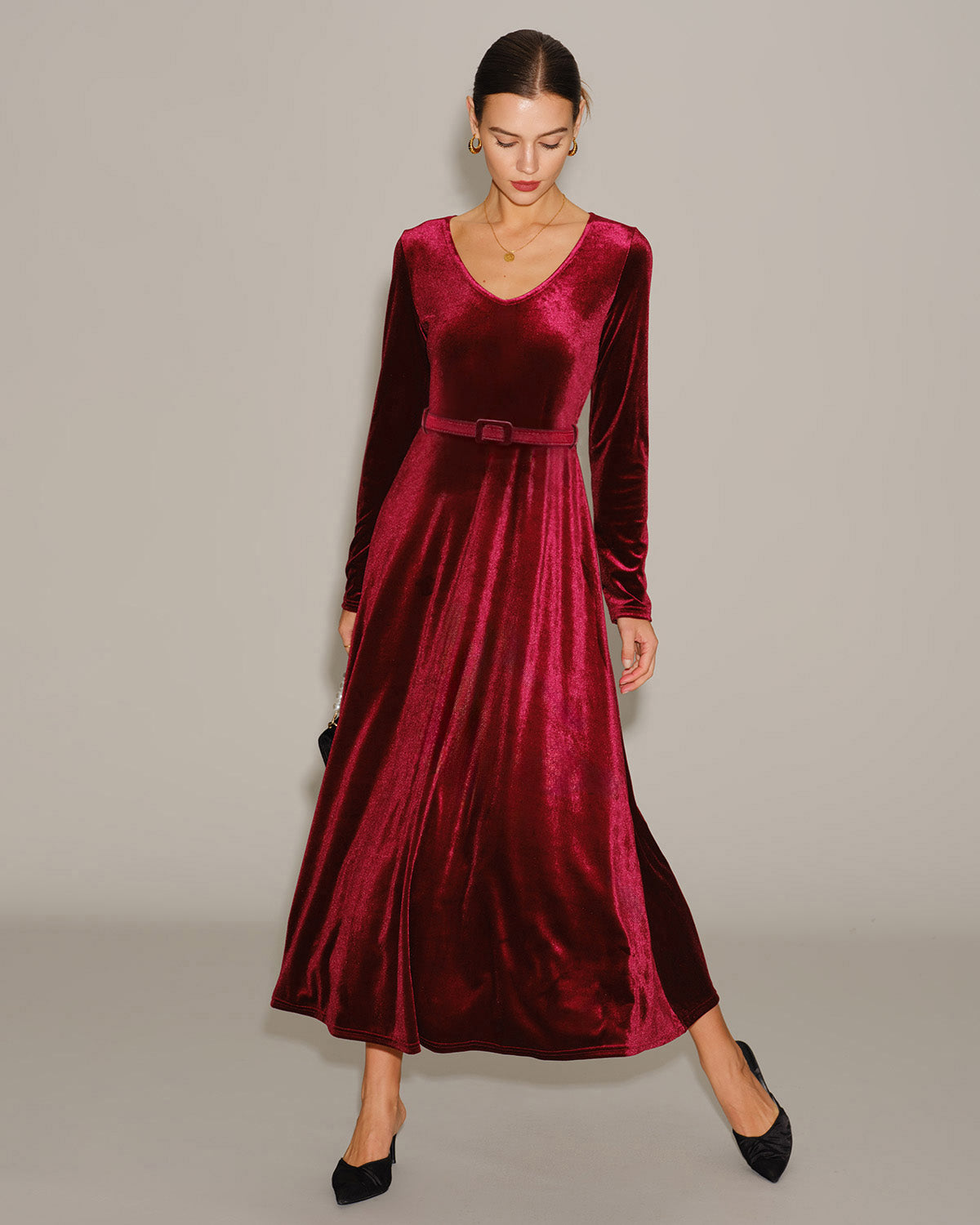 Women's Knitted Polyester Maxi Dress Dresses - RIHOAS