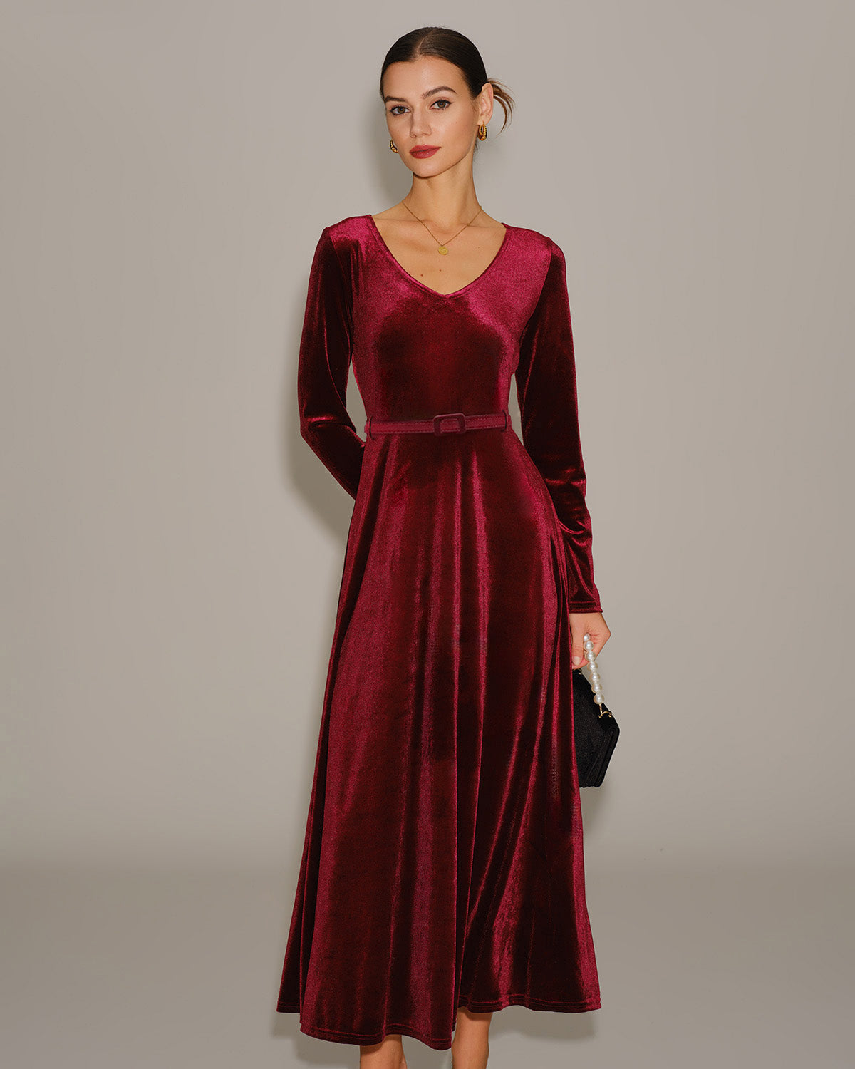 Women's Knitted Polyester Maxi Dress Dresses - RIHOAS