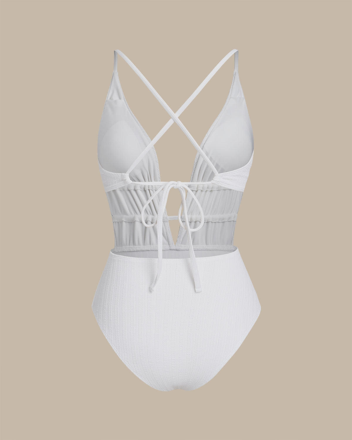 Women's Knitted Polyester One-Piece Swimsuit One-Pieces - RIHOAS