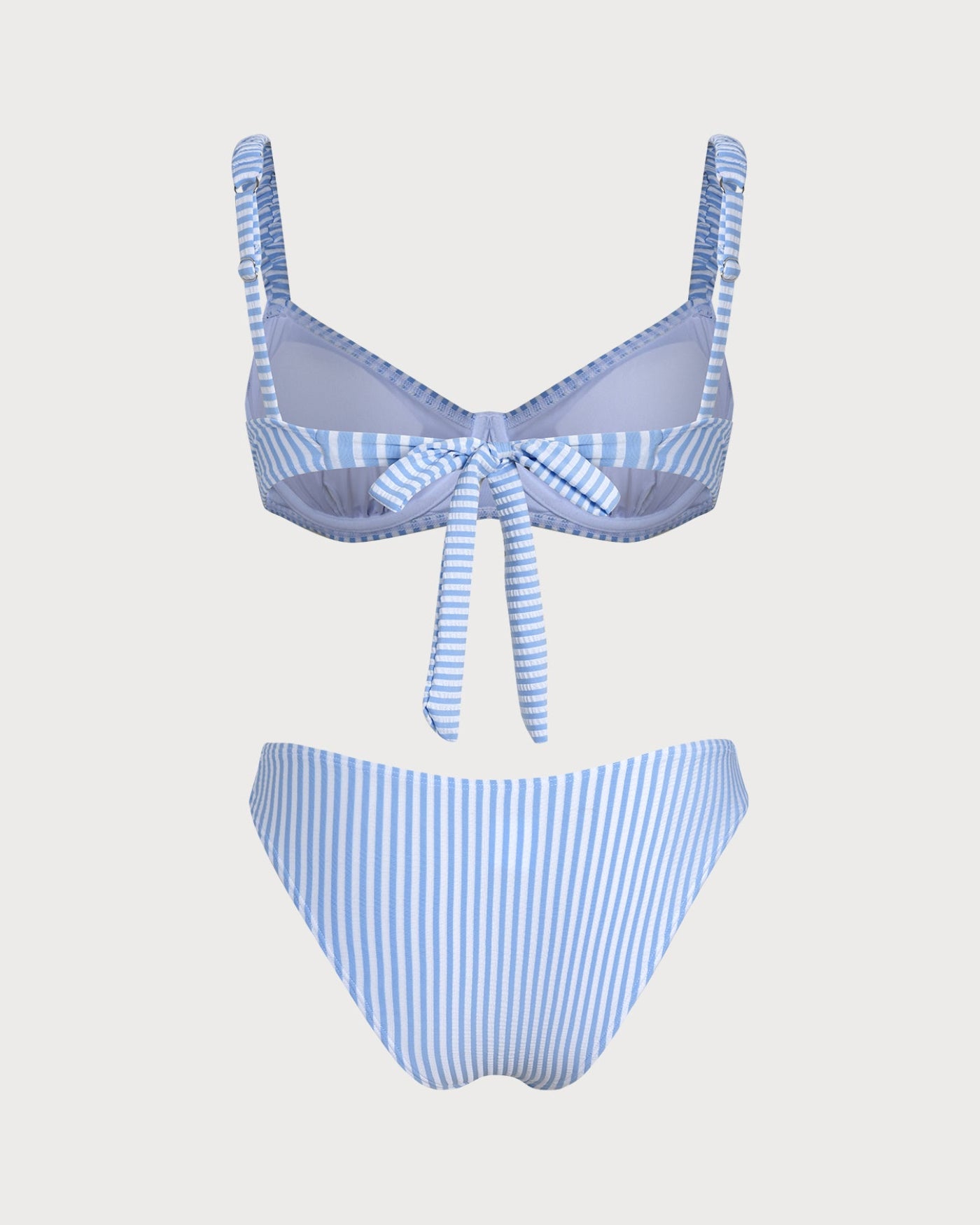 Women's Knitted Polyester Plaid Bikini Set Bikinis - RIHOAS