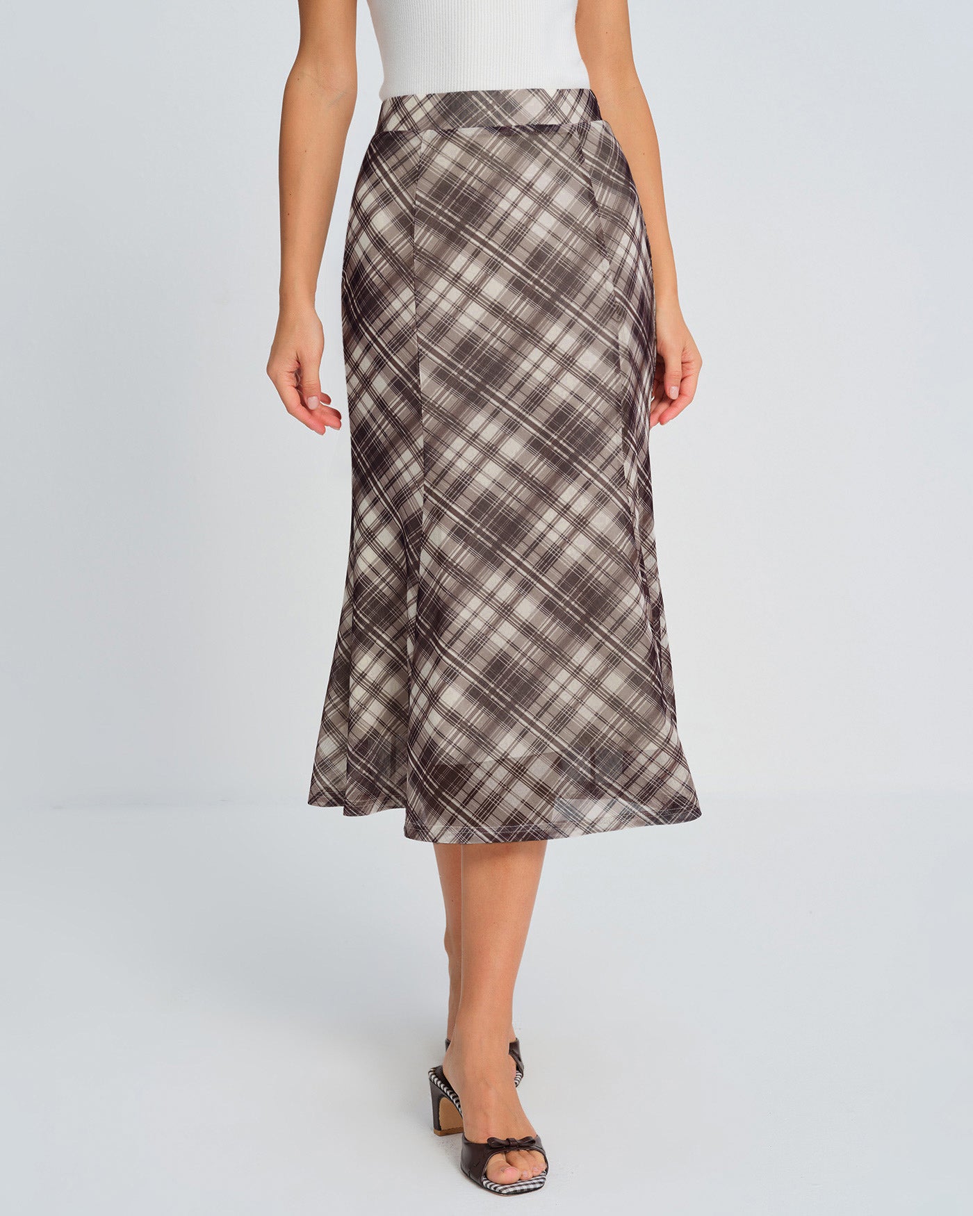 Women's Knitted Polyester Skirt Bottoms - RIHOAS