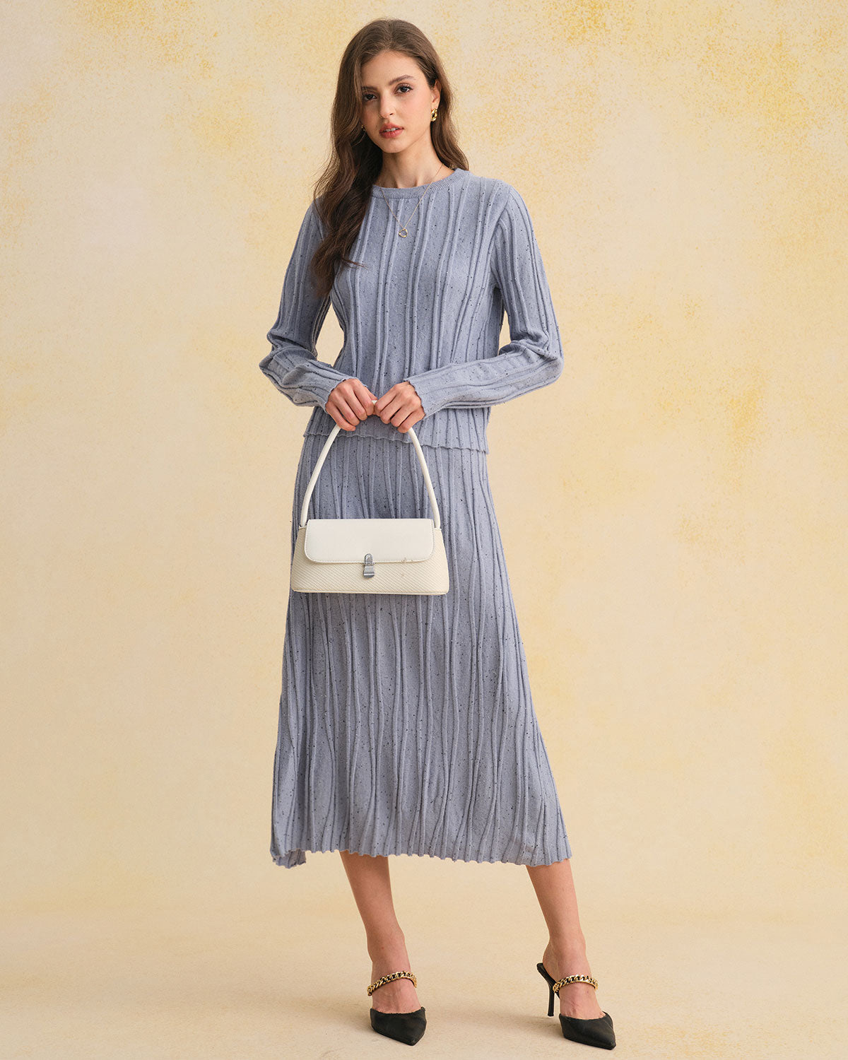 Women's Knitted Polyester Sweater Tops - RIHOAS