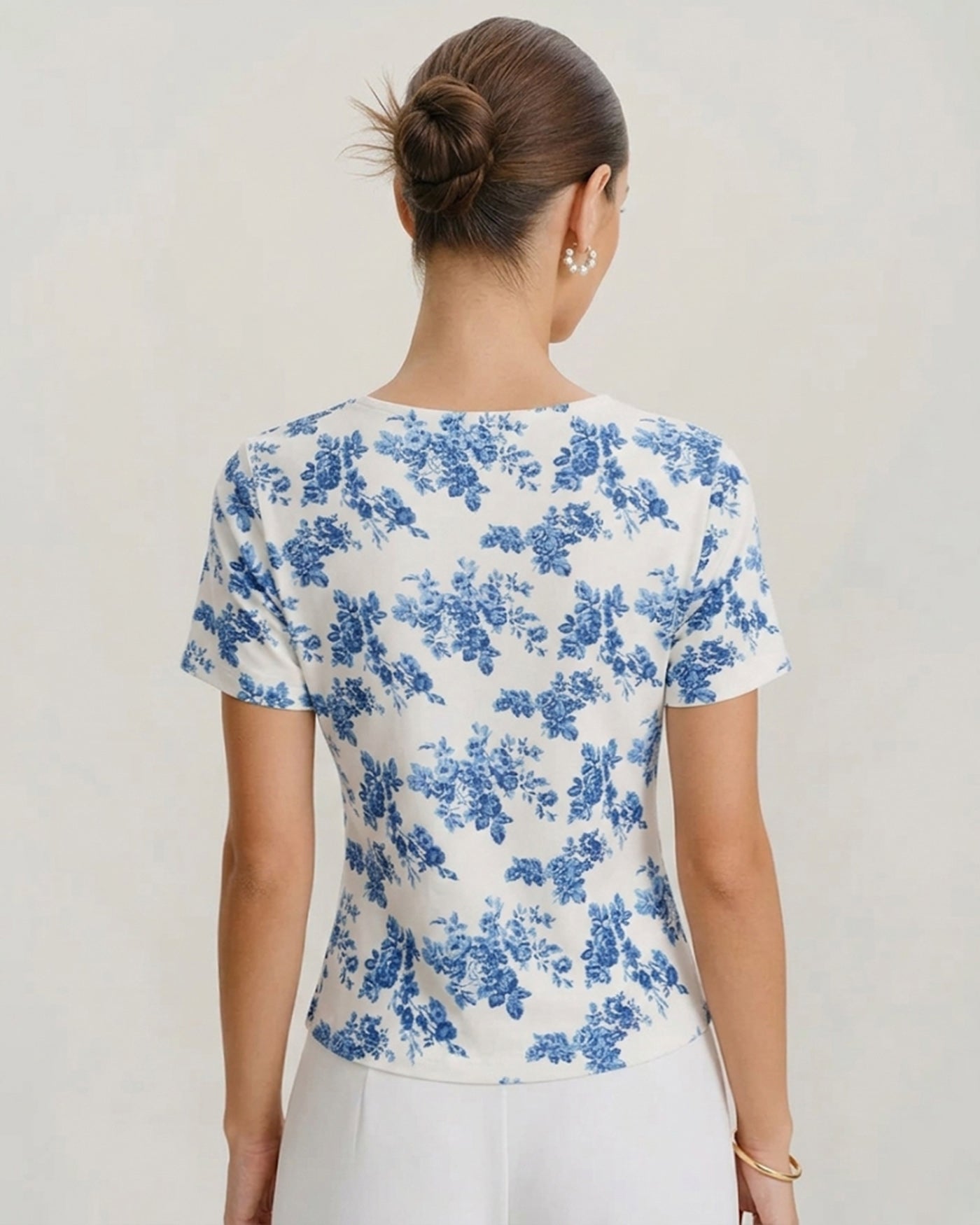 Women's Knitted Polyester T-Shirt Tops - RIHOAS