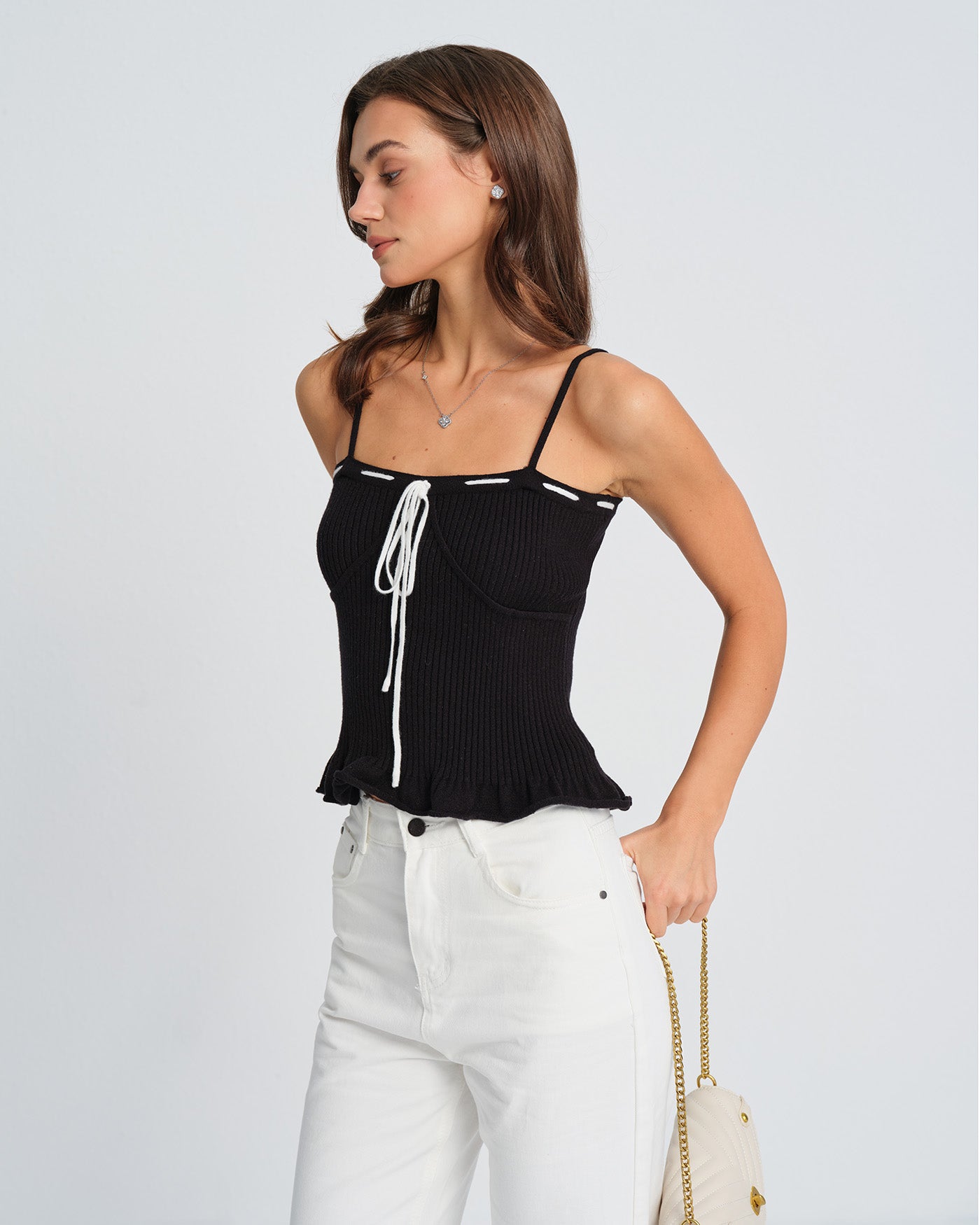 Women's Knitted Viscose Camis Tops - RIHOAS