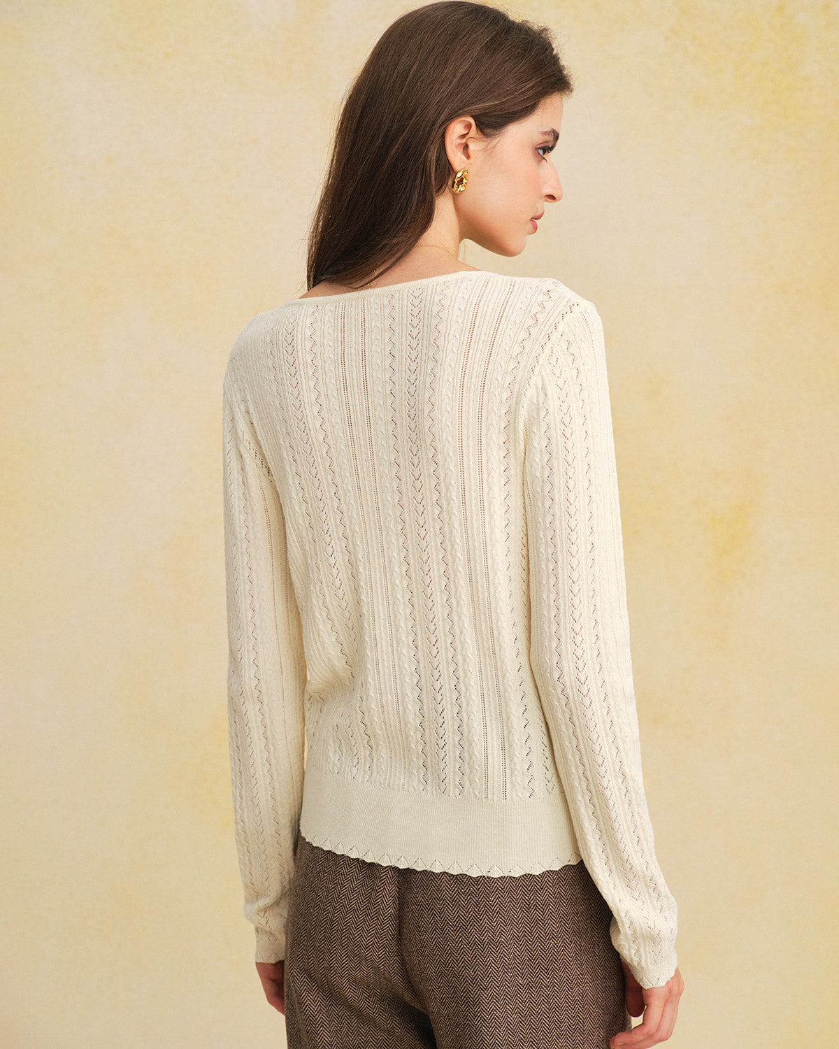 Women's Knitted Viscose Knits Cardigans Tops - RIHOAS