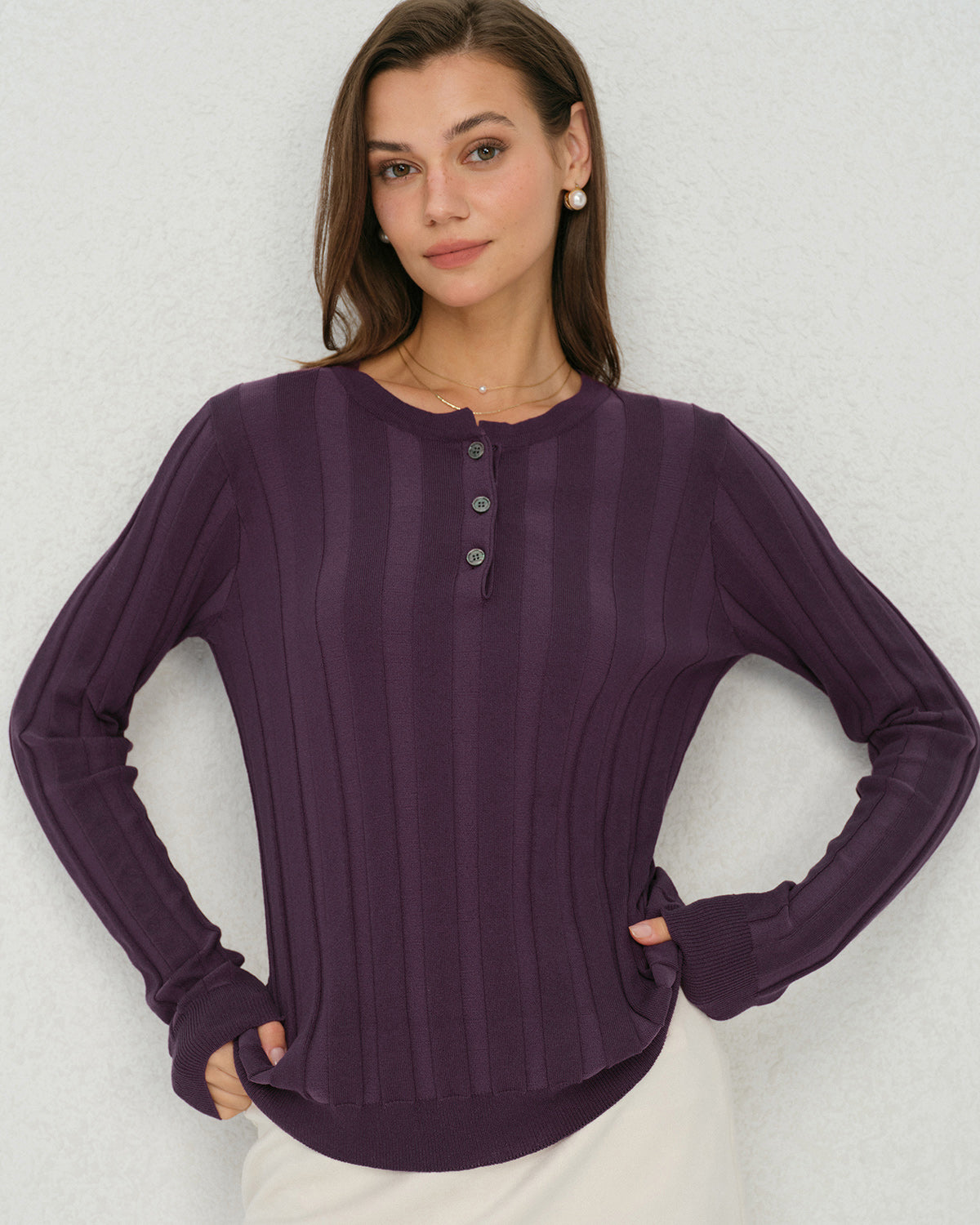 Women's Knitted Viscose Knits Tops - RIHOAS