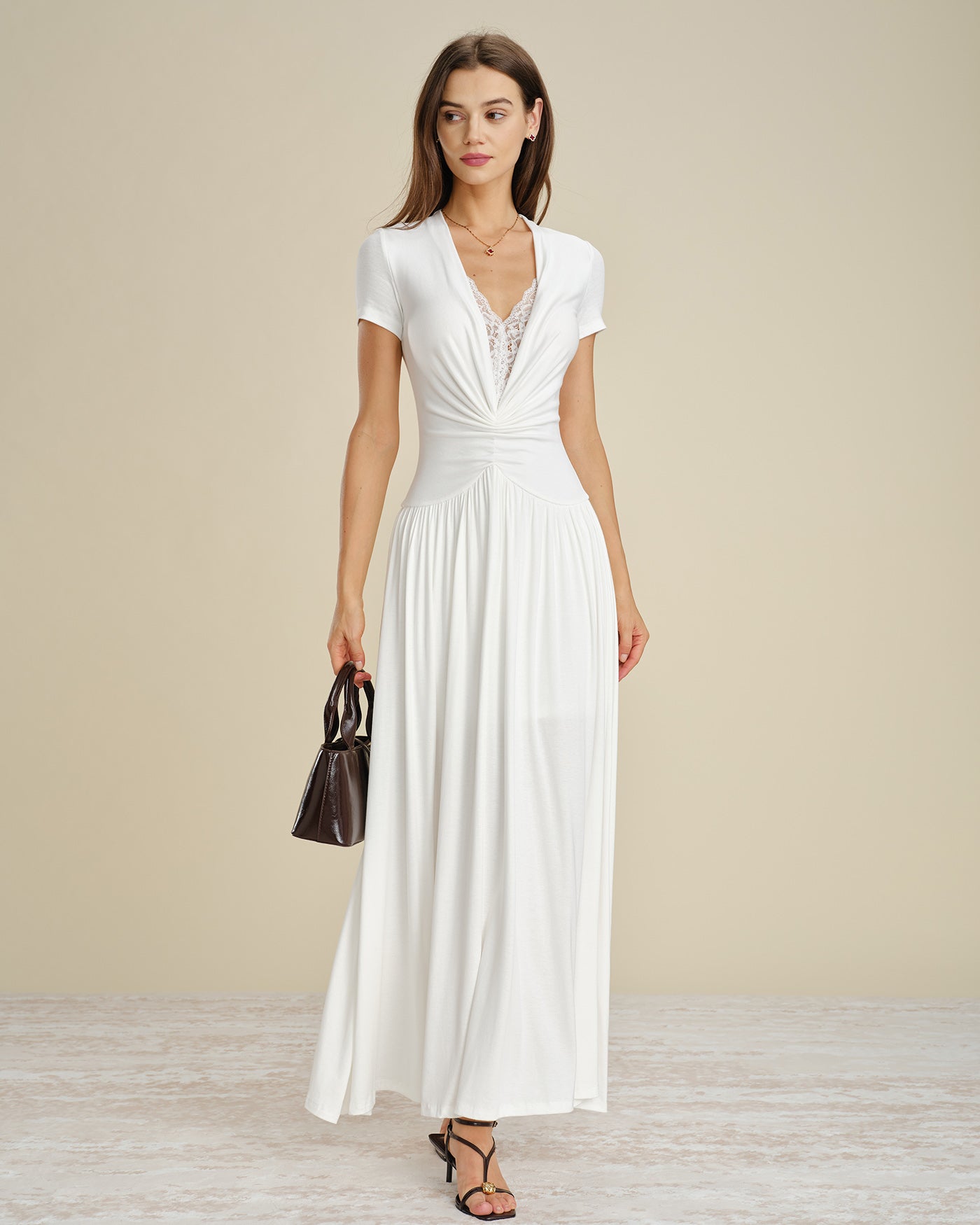 Women's Knitted Viscose Maxi Dress Dresses - RIHOAS