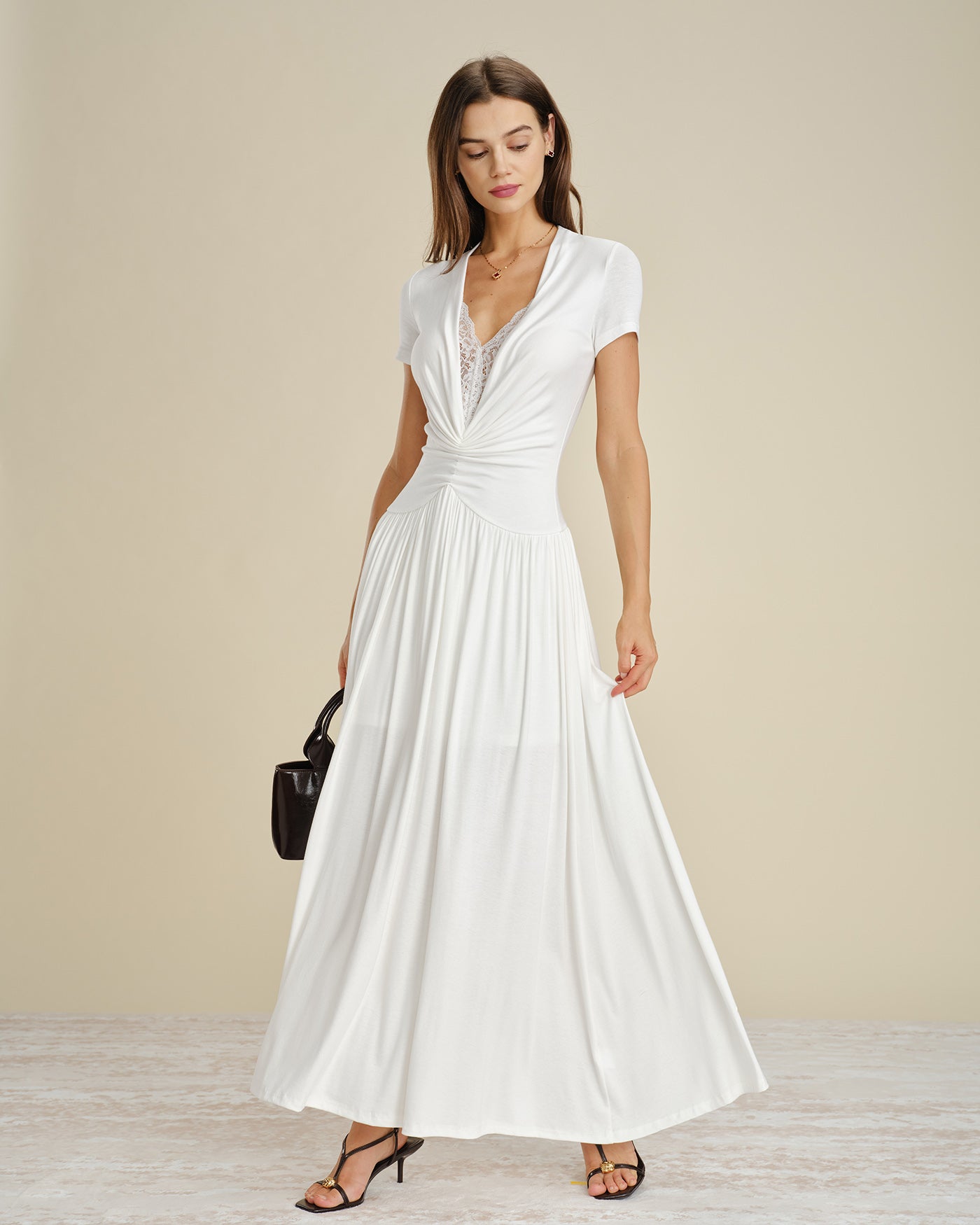 Women's Knitted Viscose Maxi Dress Dresses - RIHOAS