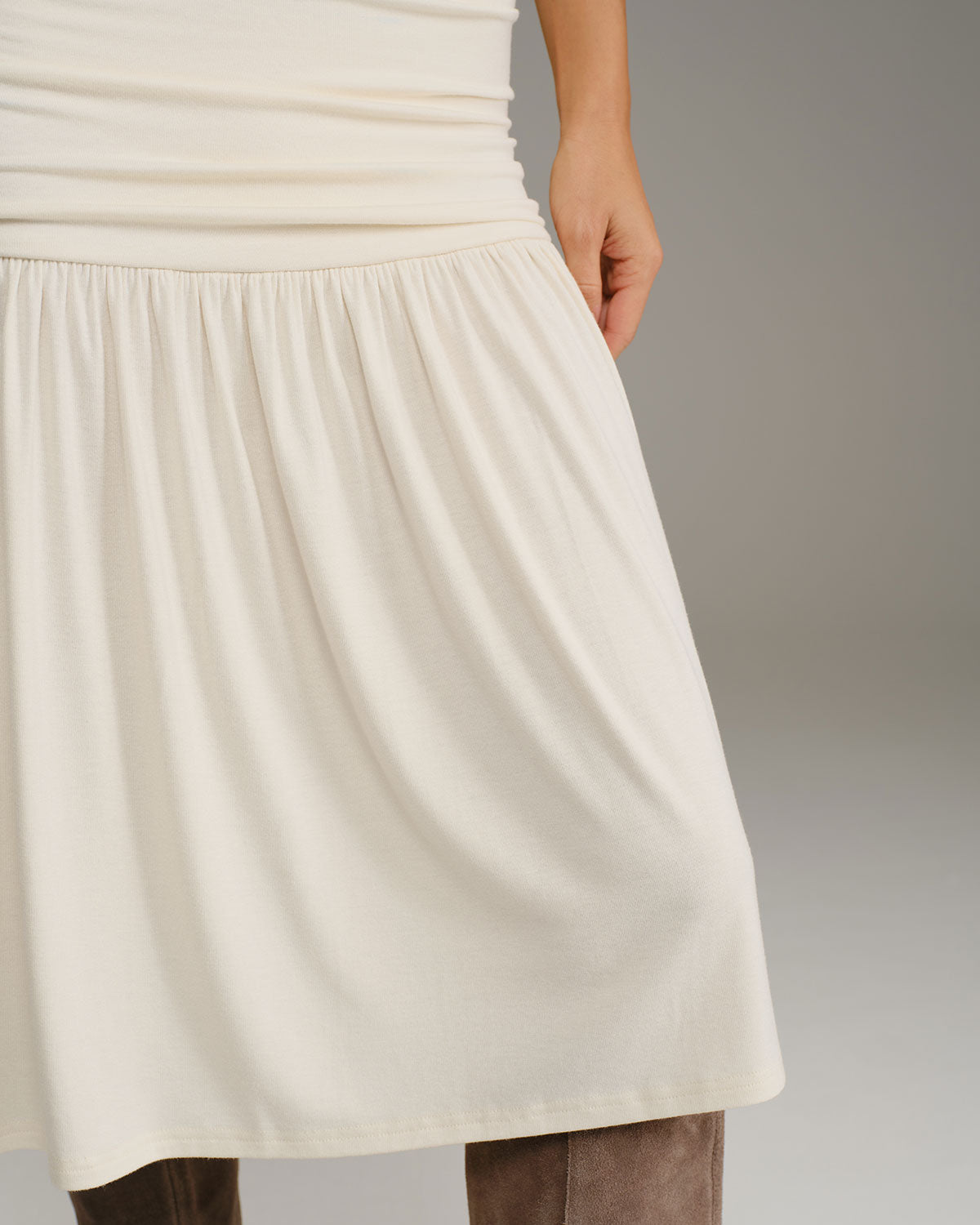 Women's Knitted Viscose Midi Dress Dresses - RIHOAS