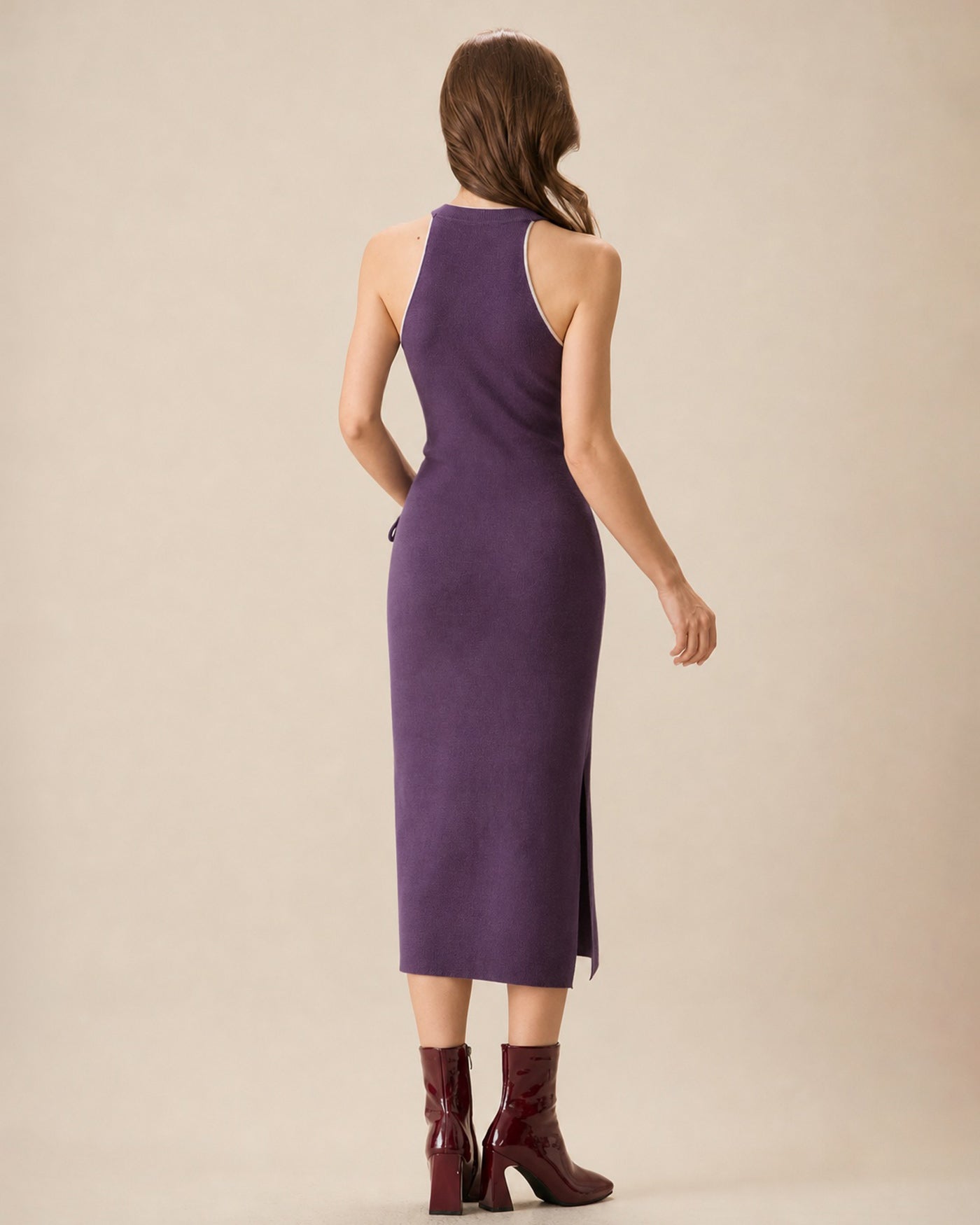 Women's Knitted Viscose Midi Dresses Dresses - RIHOAS