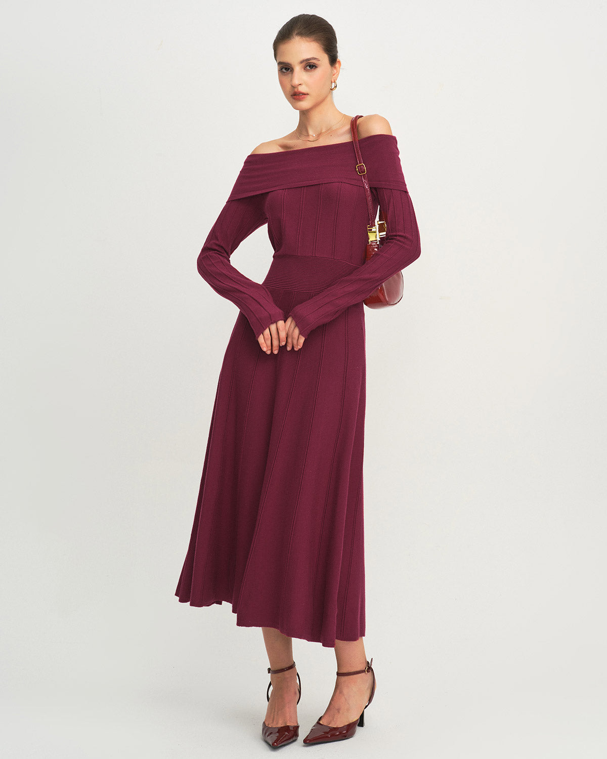Women's Knitted Viscose Sweater Dress Dresses - RIHOAS