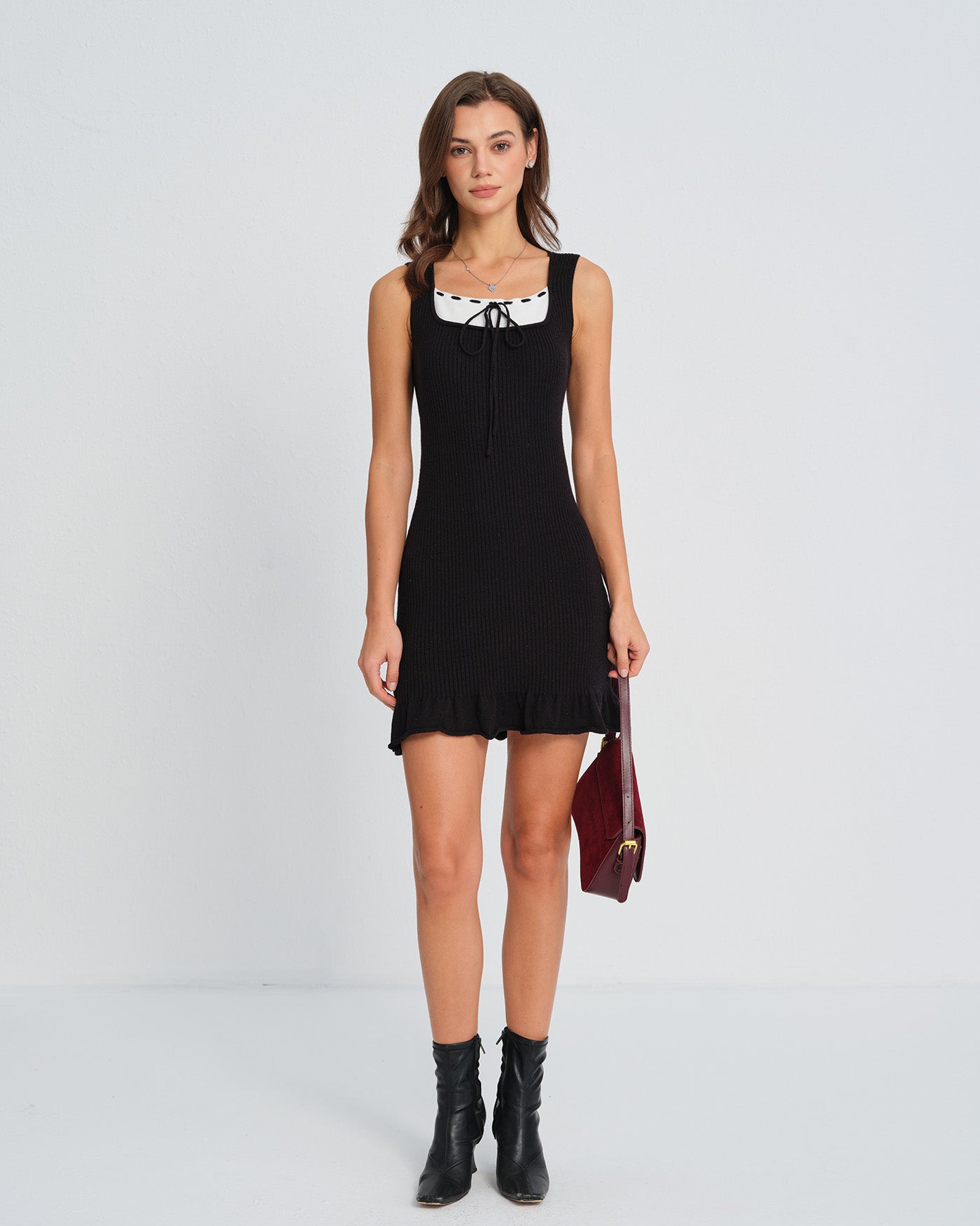 Women's Knitted Viscose Sweater Dresses Dresses - RIHOAS