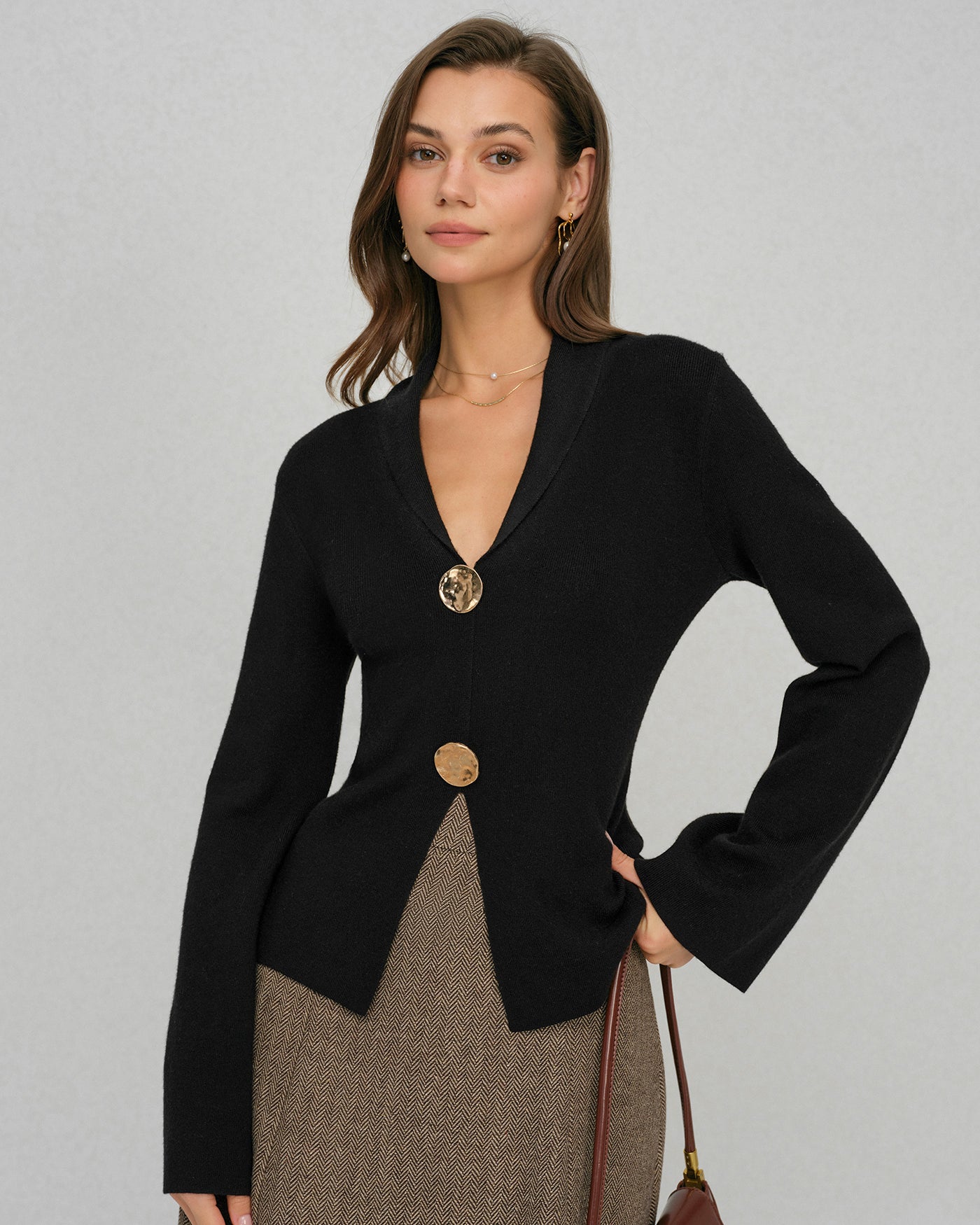 Women's Knitted Viscose Sweaters Tops - RIHOAS