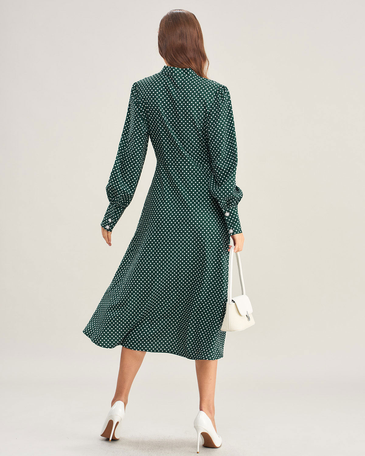 Women's Mid-Length Polyester Woven Dress Dresses - RIHOAS