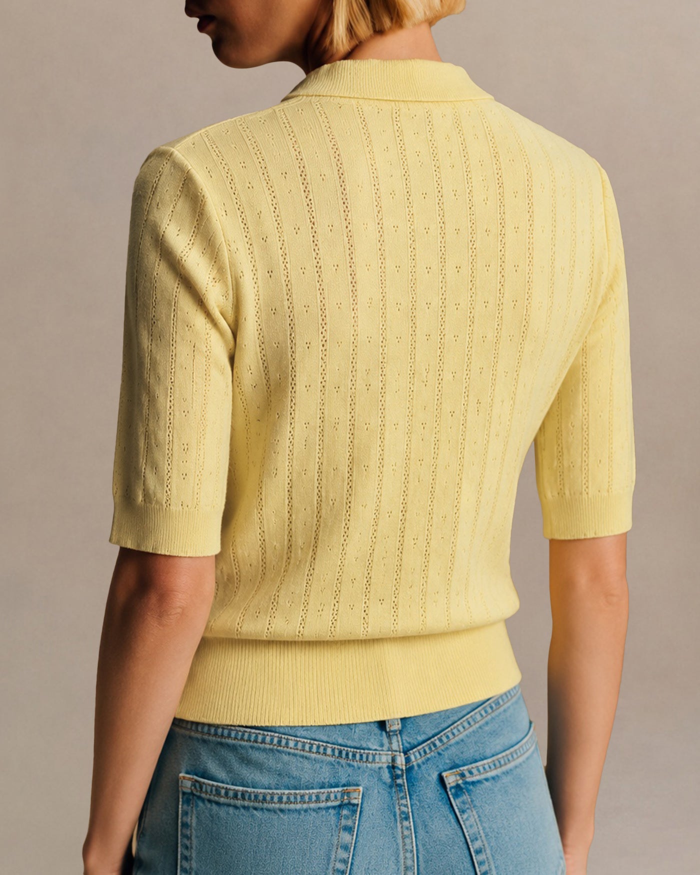 Women's Polyester Knit Sweater Tops - RIHOAS