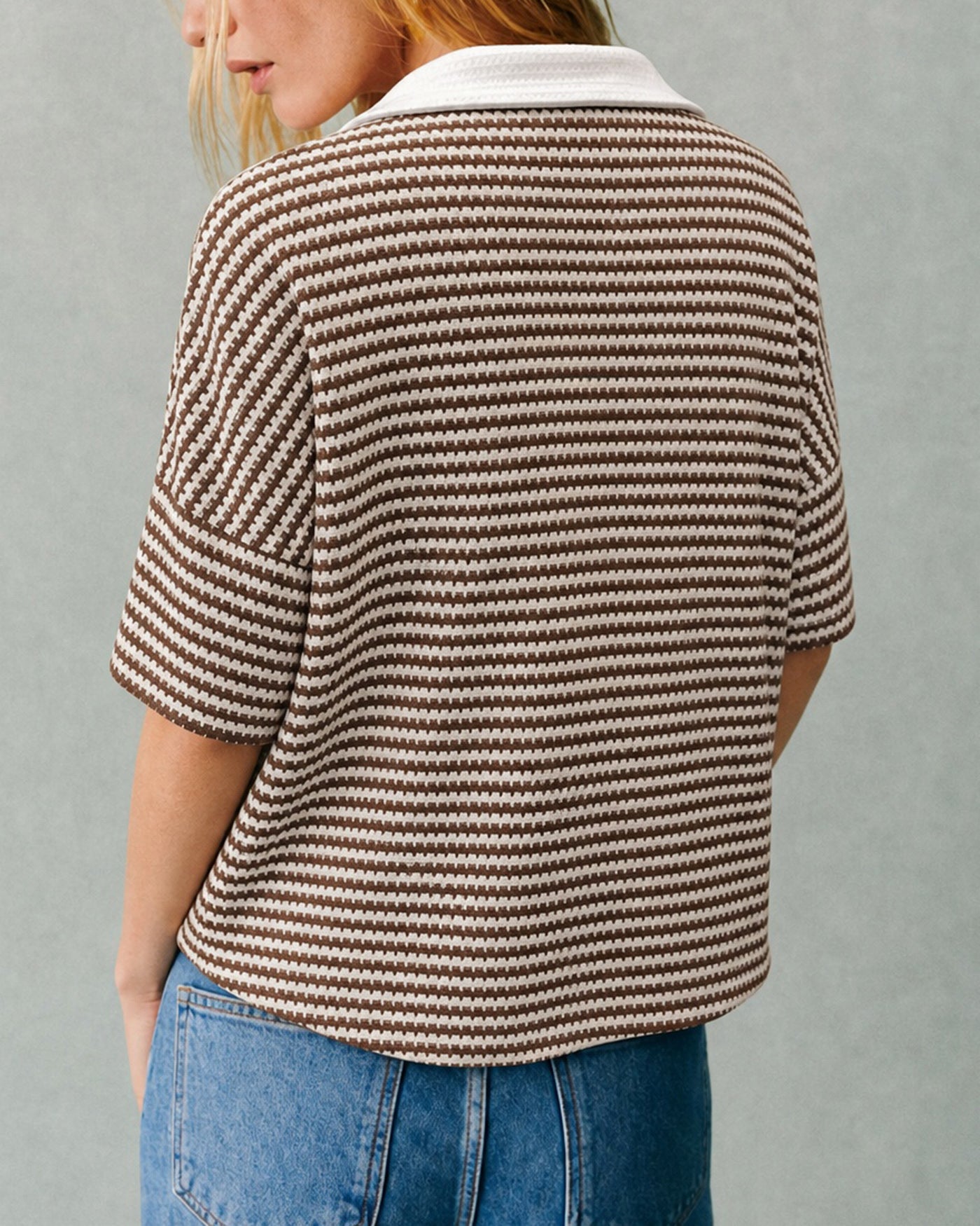 Women's Polyester Knit Sweater Tops - RIHOAS