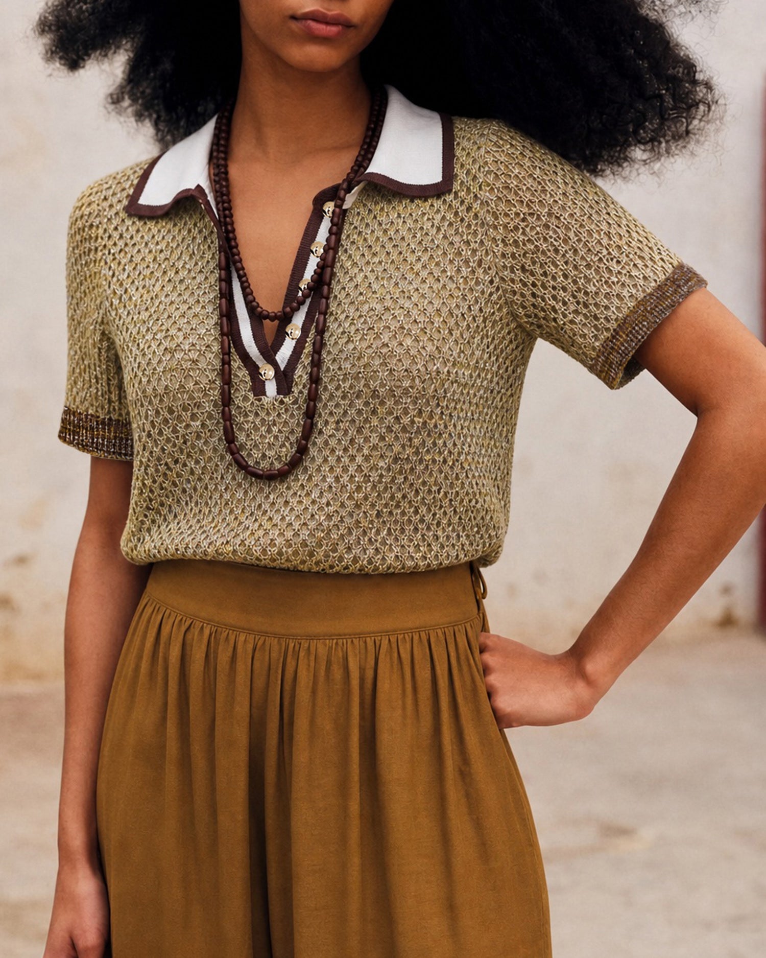 Women's Polyester Knit Sweater Tops - RIHOAS