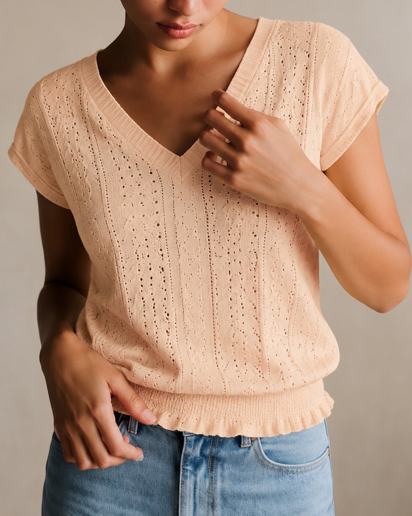 Women's Polyester Knit Top Tops - RIHOAS