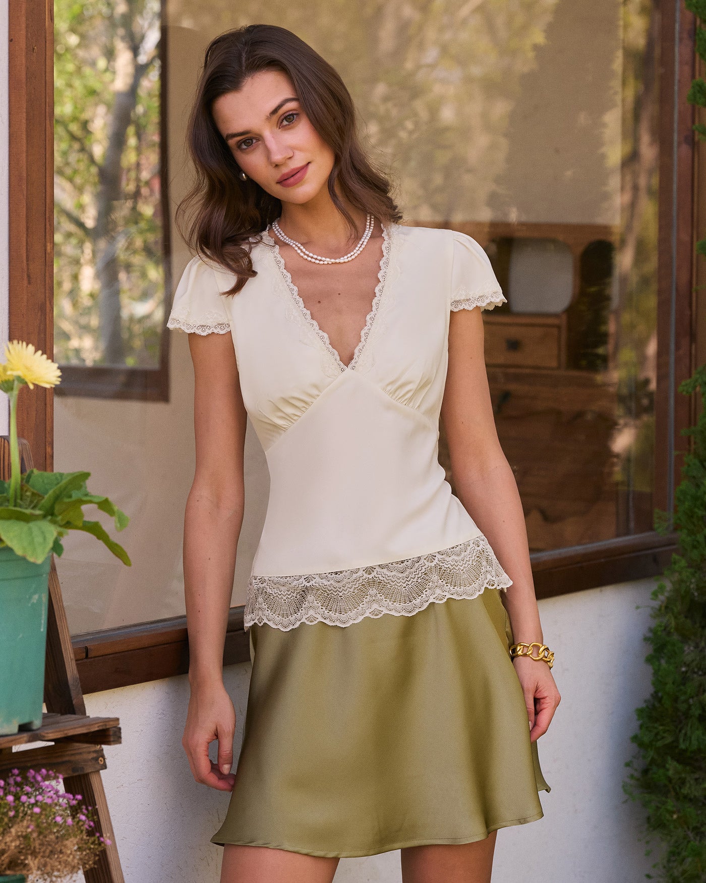 Women's Polyester Woven Top Tops - RIHOAS
