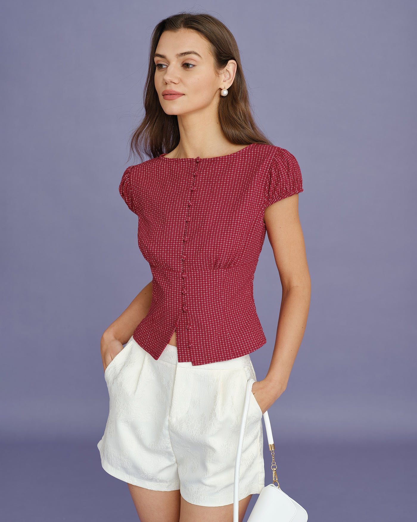 Women's Woven Cotton Blouses Tops - RIHOAS