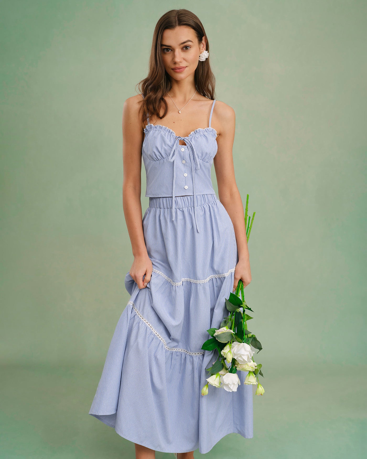 Women's Woven Cotton Camis Tops - RIHOAS
