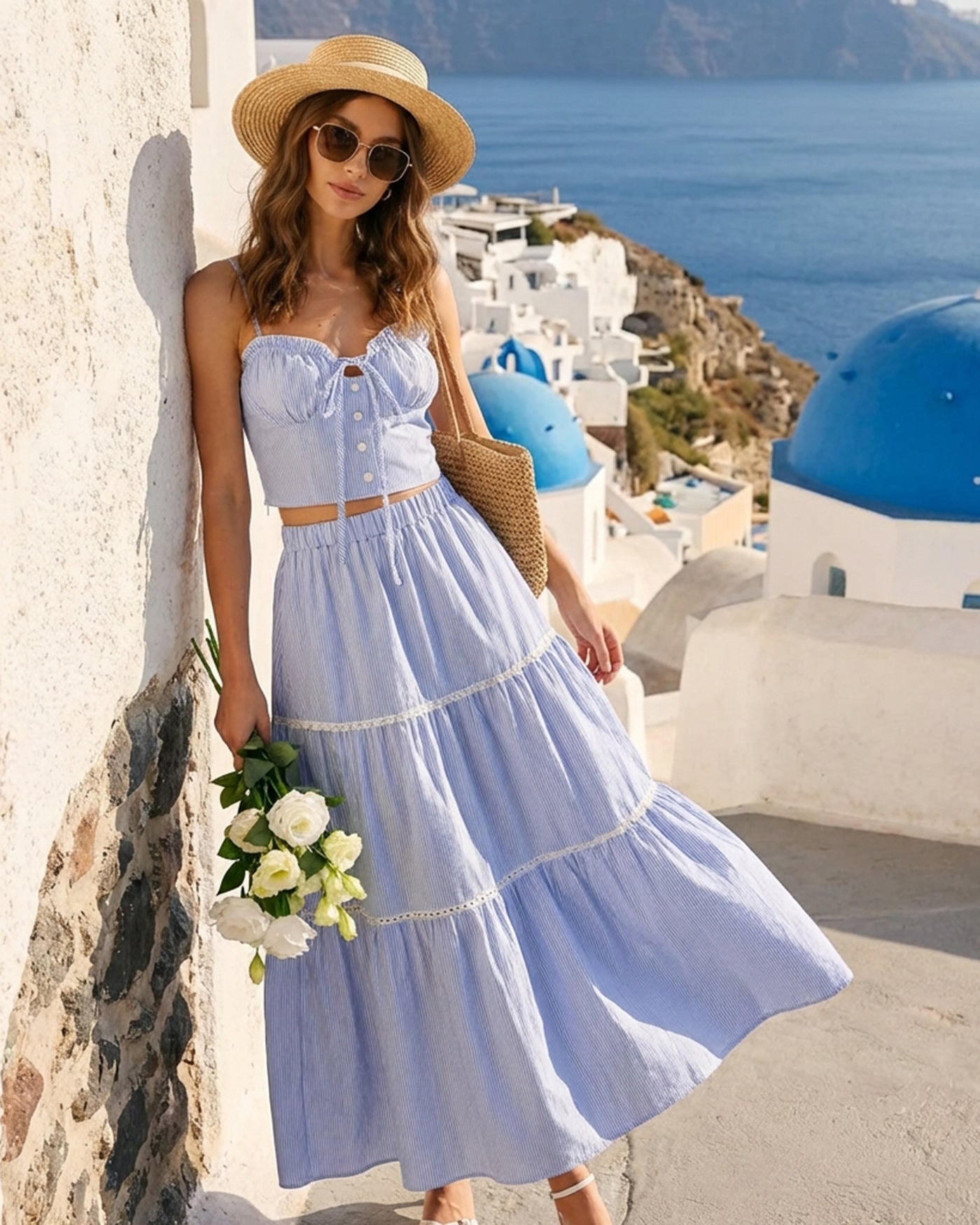 Women's Woven Cotton Camis Tops - RIHOAS