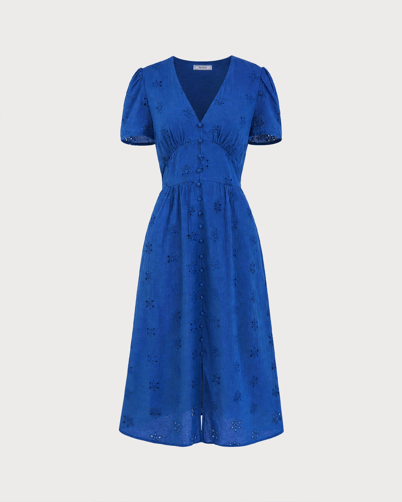 Women's Woven Cotton Midi Dress Dresses - RIHOAS