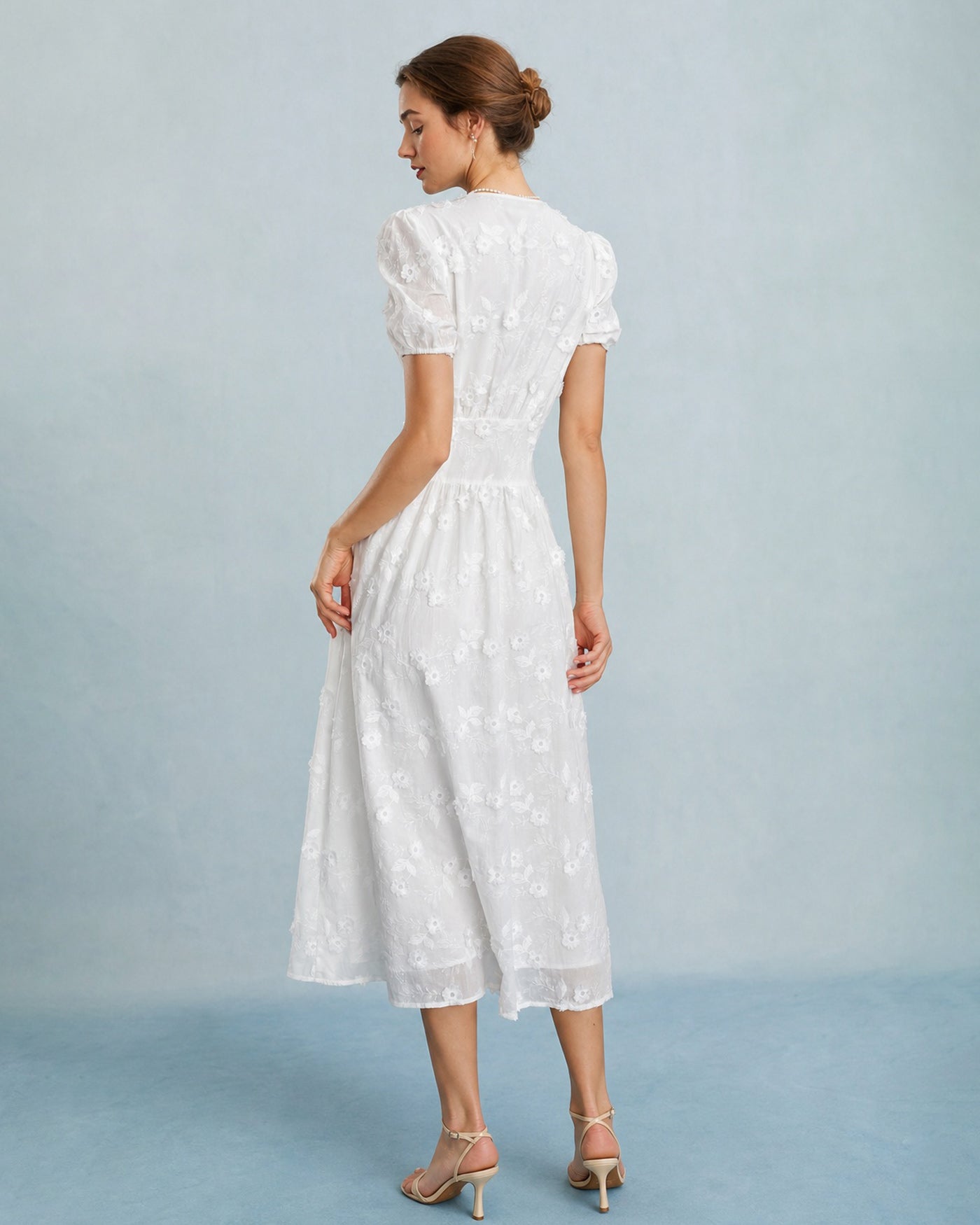 Women's Woven Cotton Midi Dresses Dresses - RIHOAS