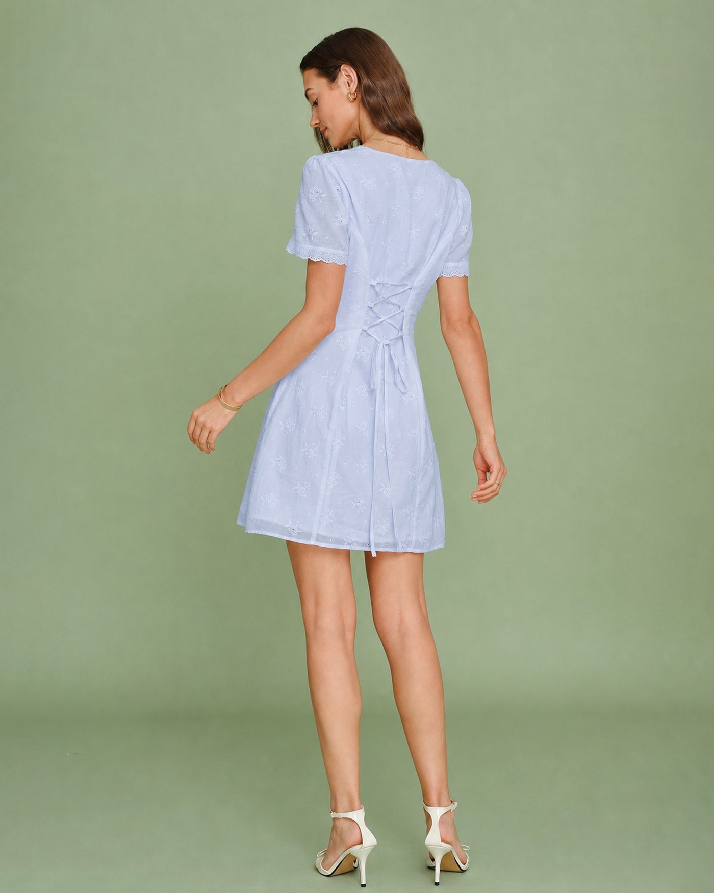 Women's Woven Cotton Mini Dress Dresses - RIHOAS