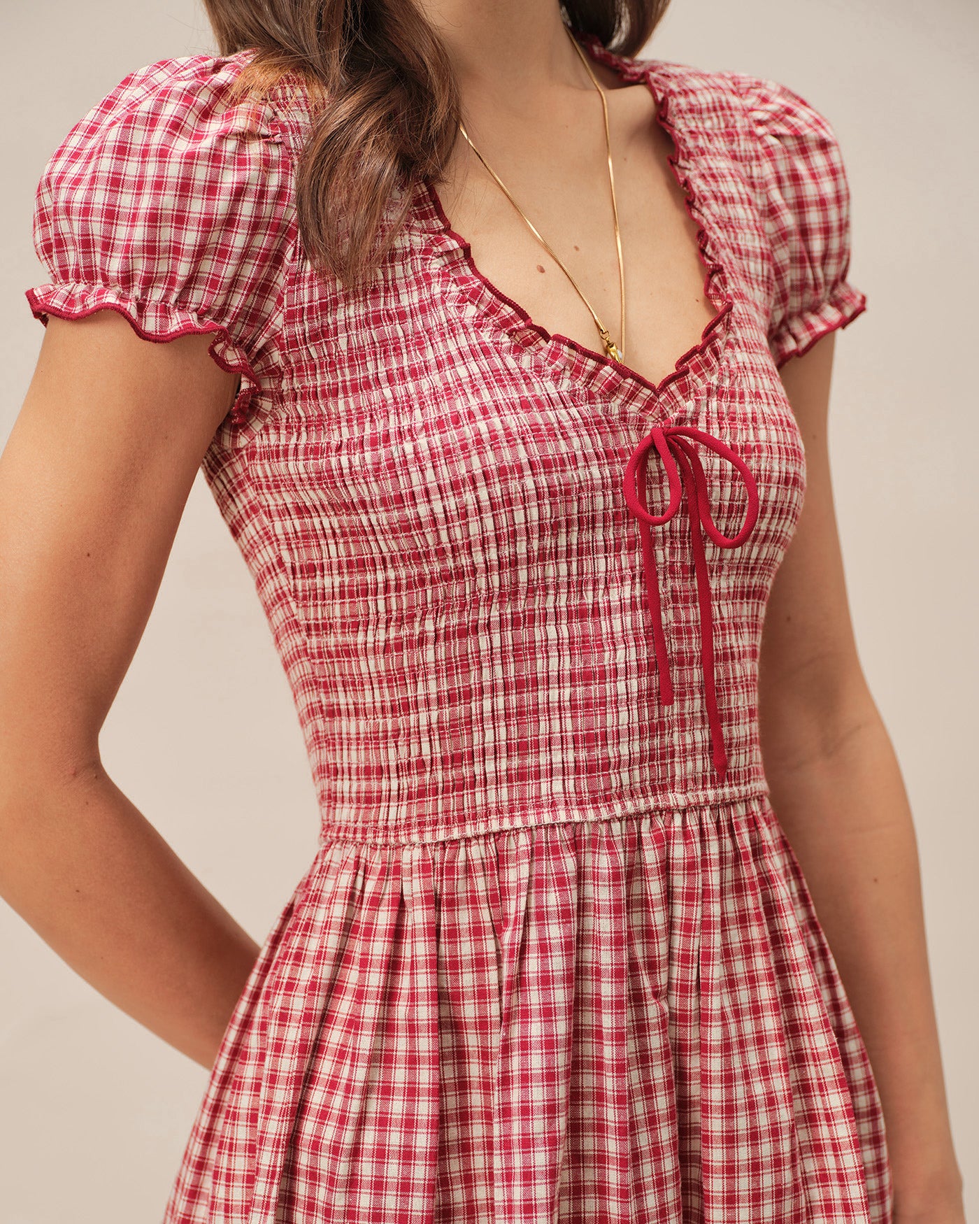 Women's Woven Cotton Mini Dress Dresses - RIHOAS