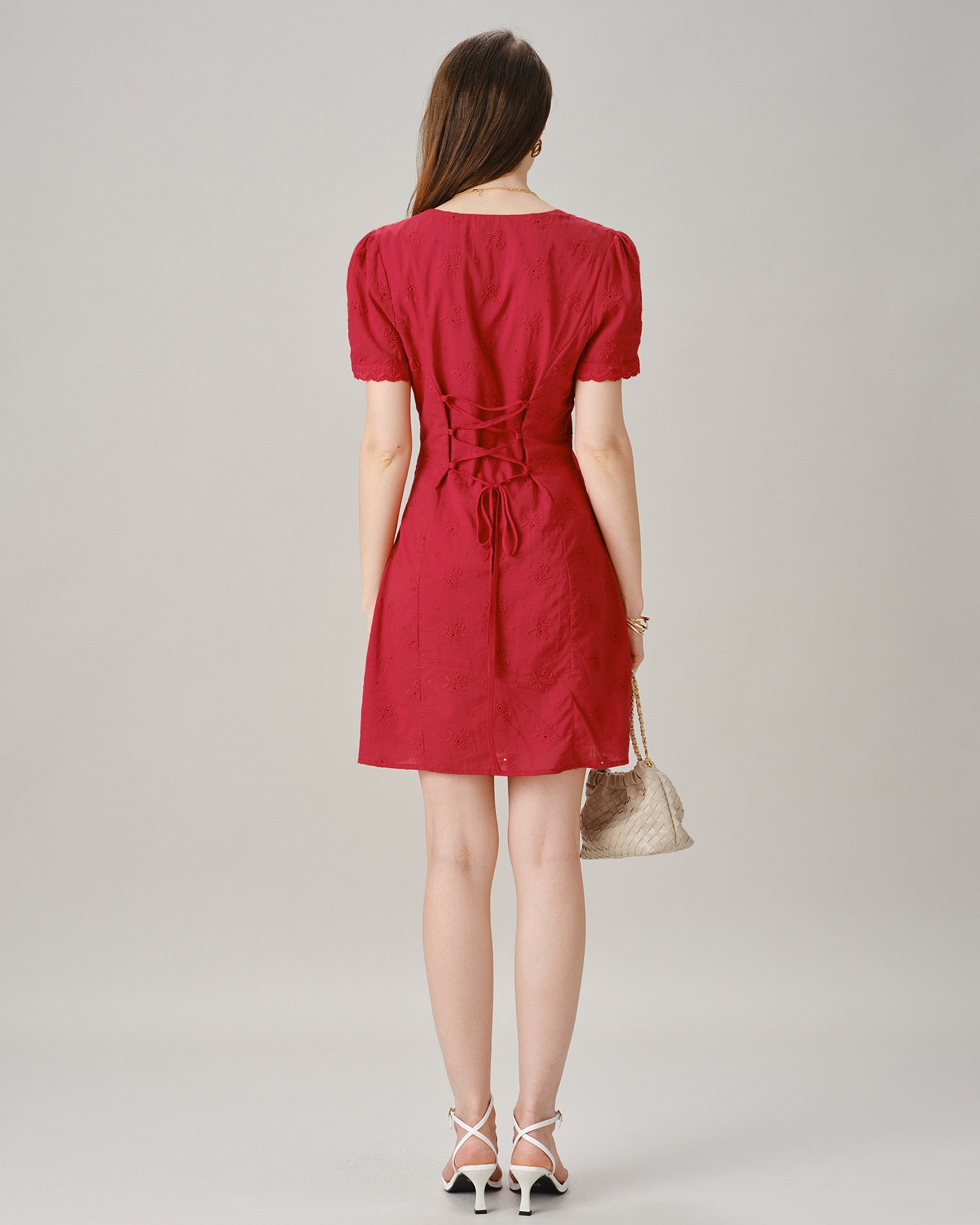 Women's Woven Cotton Mini Dress Dresses - RIHOAS