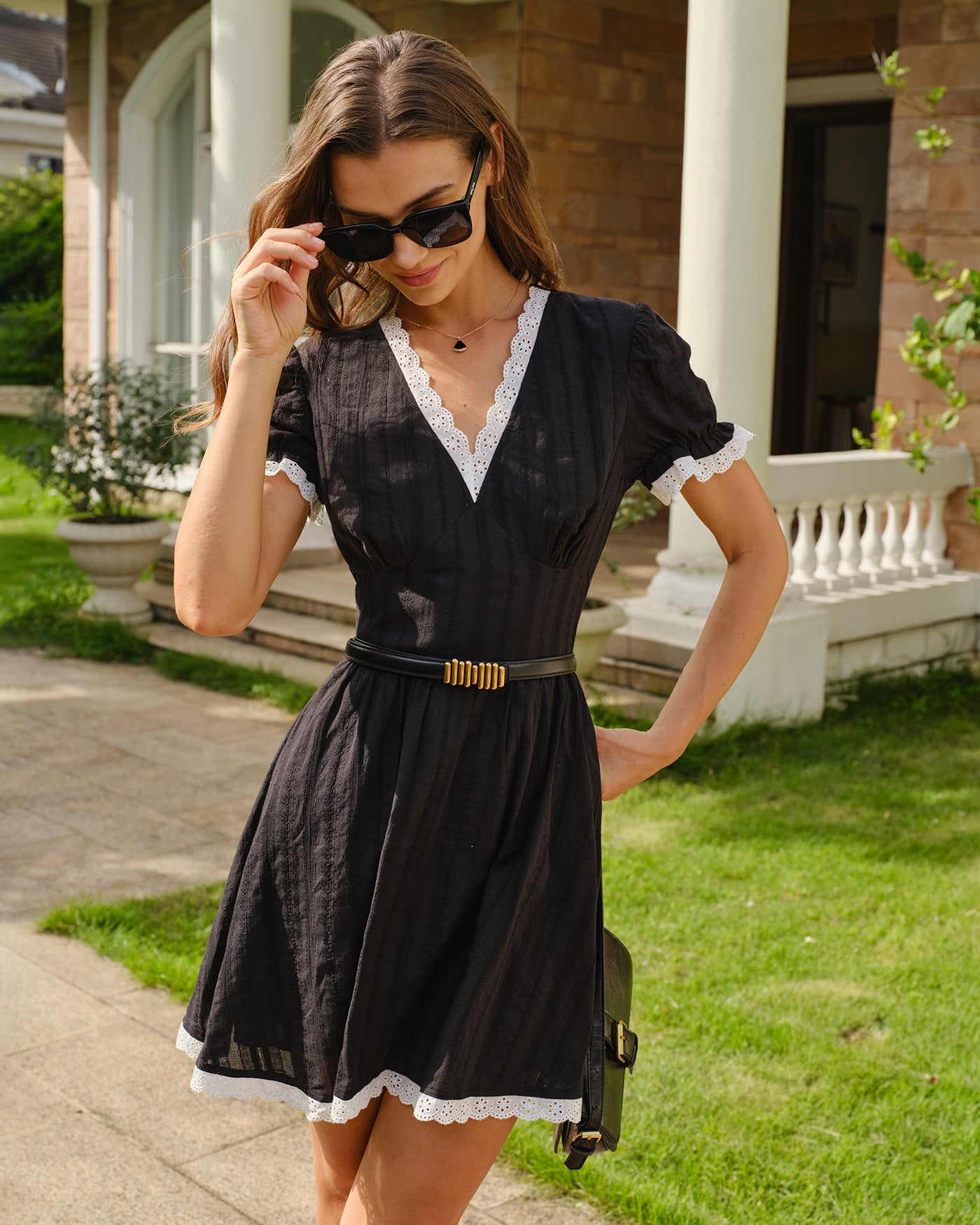 Women's Woven Cotton Mini Dresses Dresses - RIHOAS