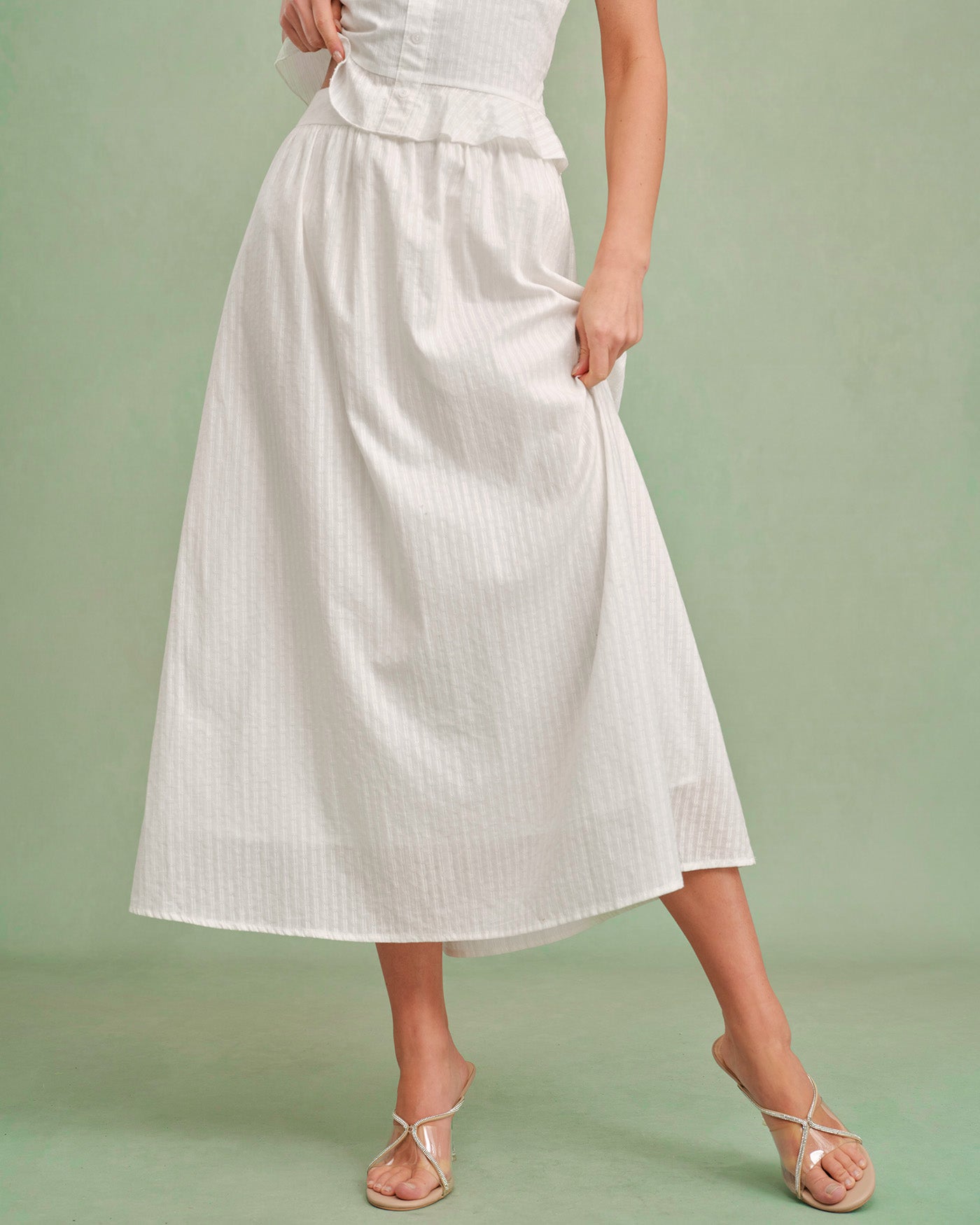 Women's Woven Cotton Skirt Bottoms - RIHOAS