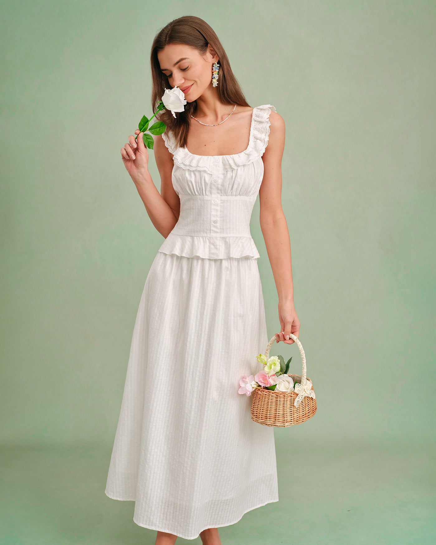 Women's Woven Cotton Skirt Bottoms - RIHOAS