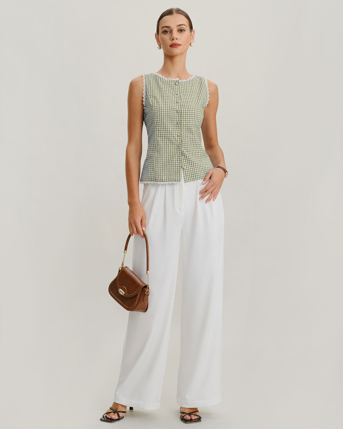 Women's Woven Cotton Tank Top Tops - RIHOAS